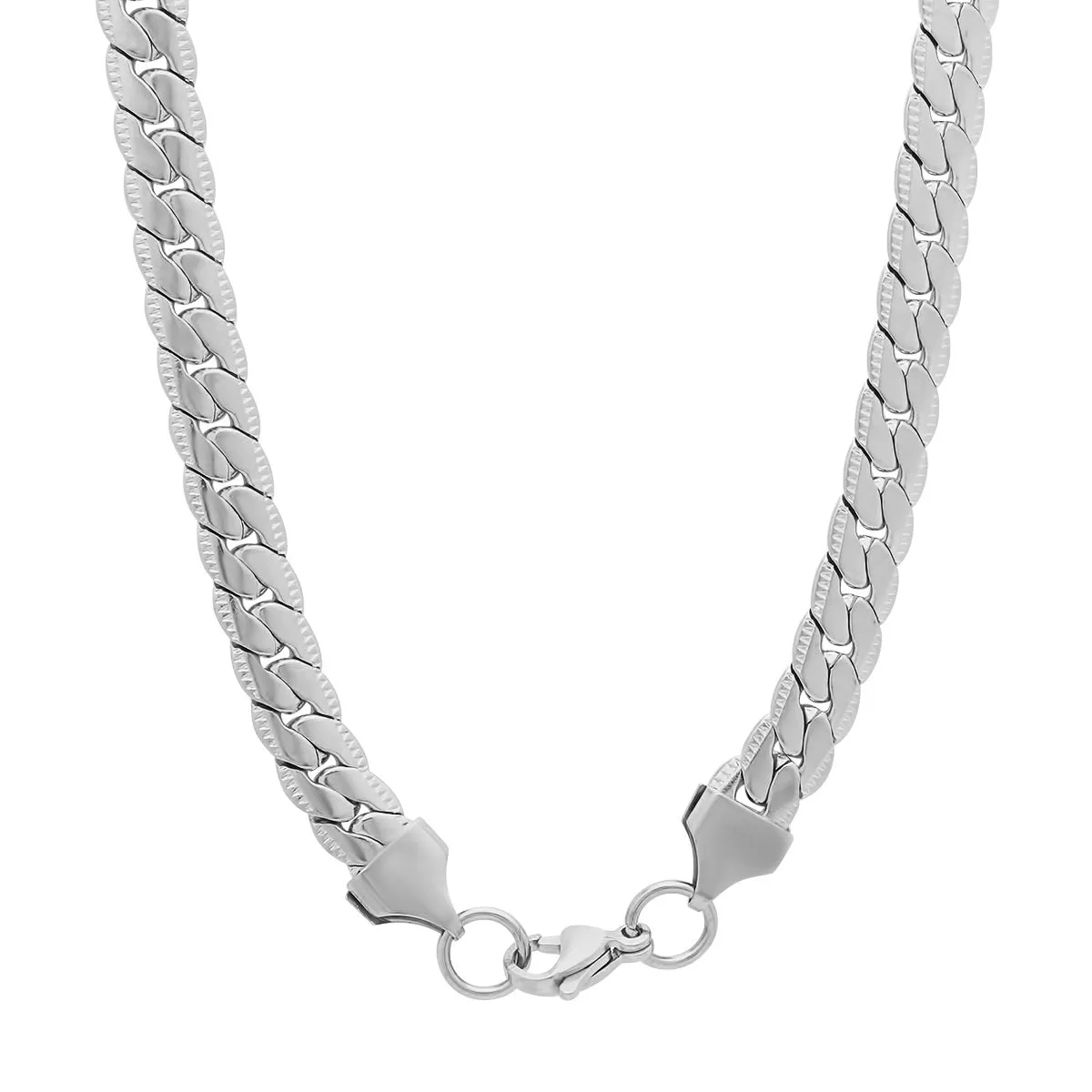 **Stainless Steel Flat Curb Chain Necklace** sold by Zulily product image thumbnail 3