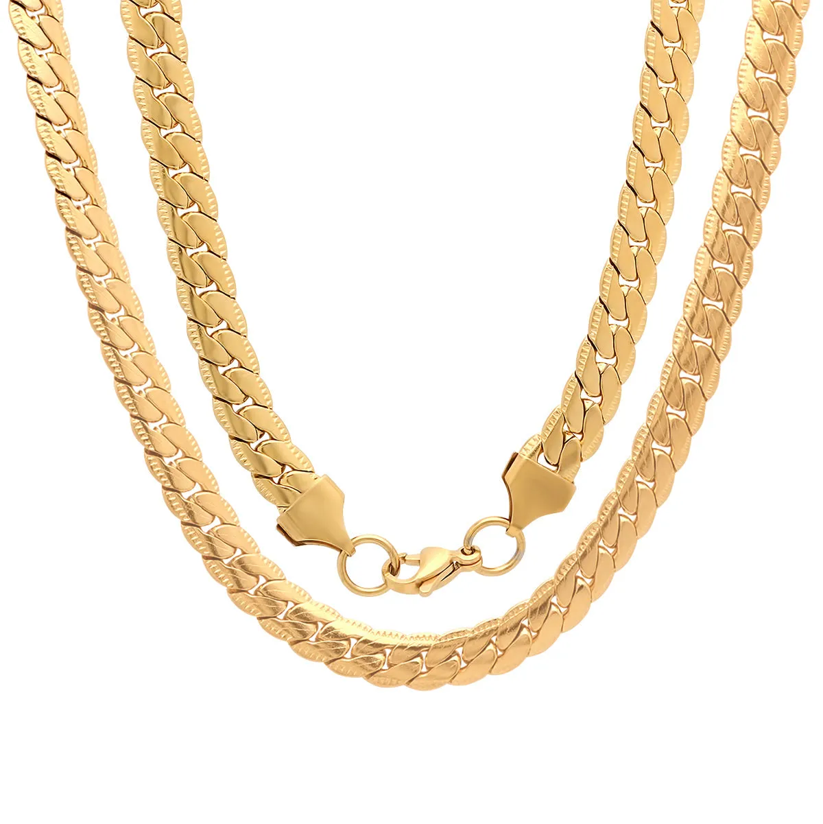 **Stainless Steel Flat Curb Chain Necklace** sold by Zulily product image thumbnail 5