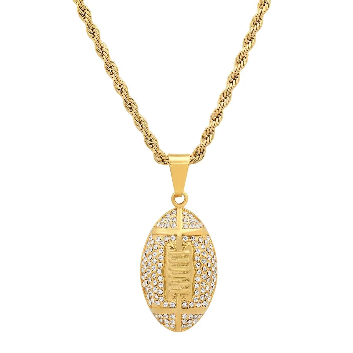 Iced Sports Pendant Necklace Set – Soccer, Football & Hoop (3-Piece) sold by Zulily product image thumbnail 5