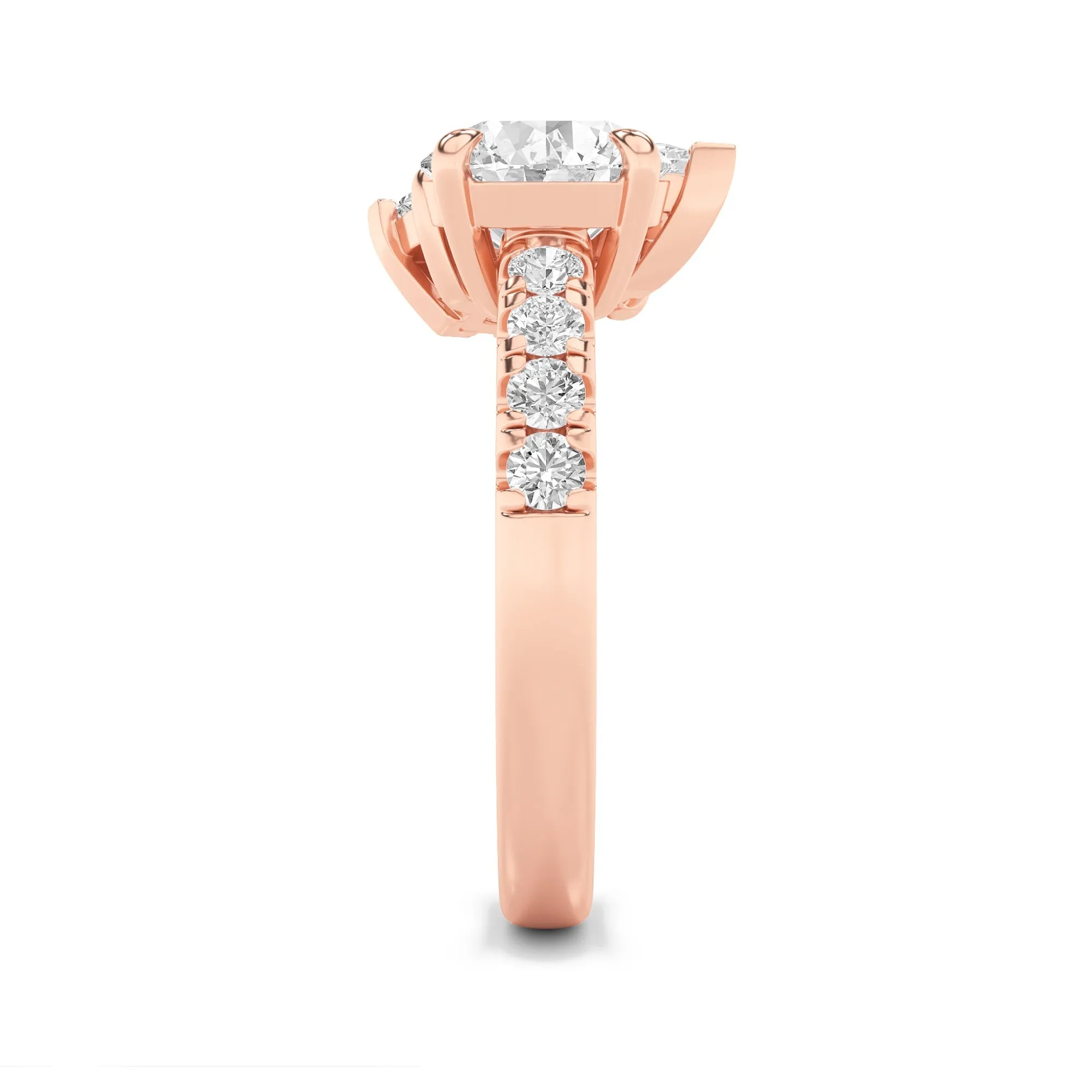 3Cttw Round Shaped Lab Grown Diamond (F/VS) Toi et Moi Engagement Ring in 14K Gold sold by Zulily product image thumbnail 5