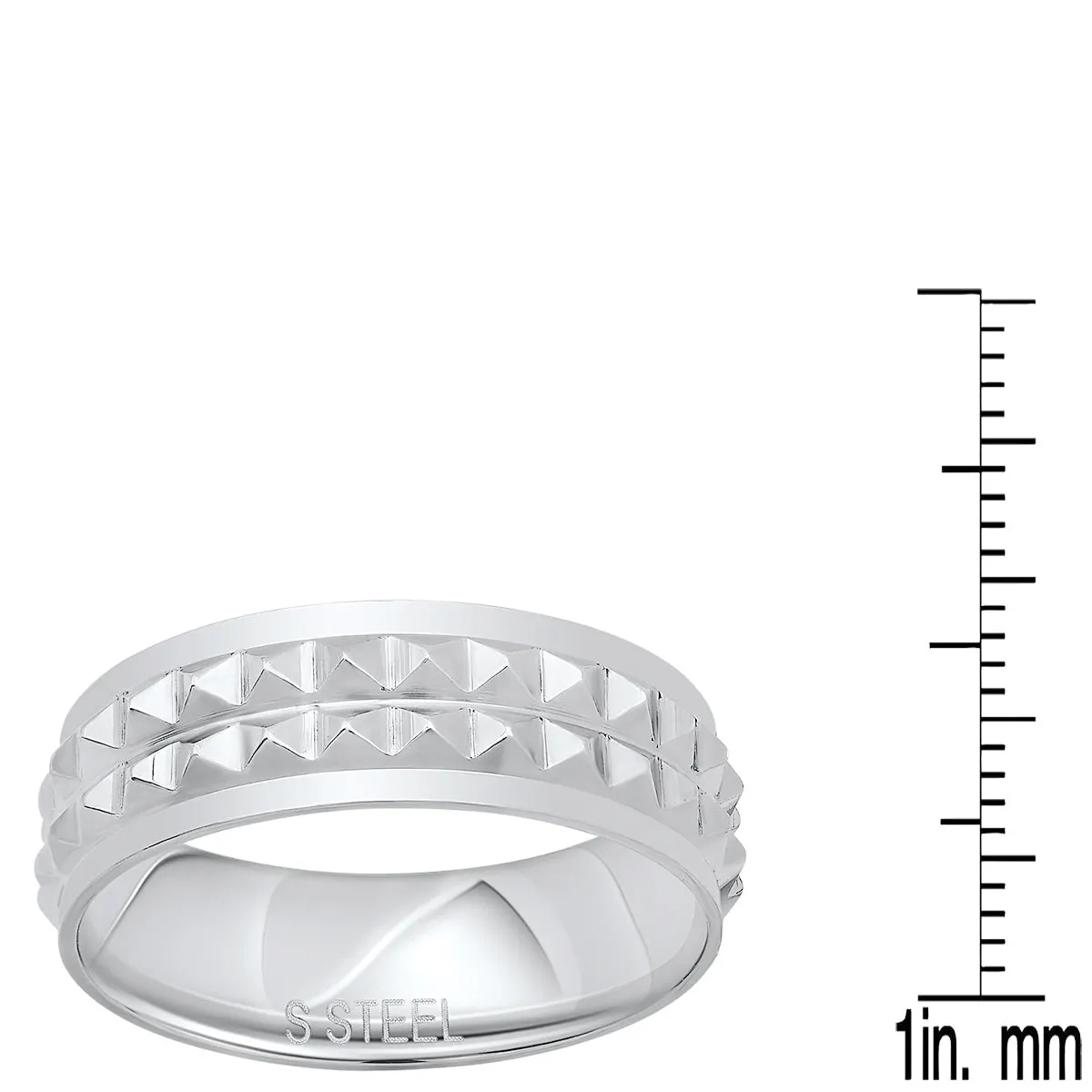 Stainless Steel Spike Band Ring sold by Zulily product image thumbnail 4