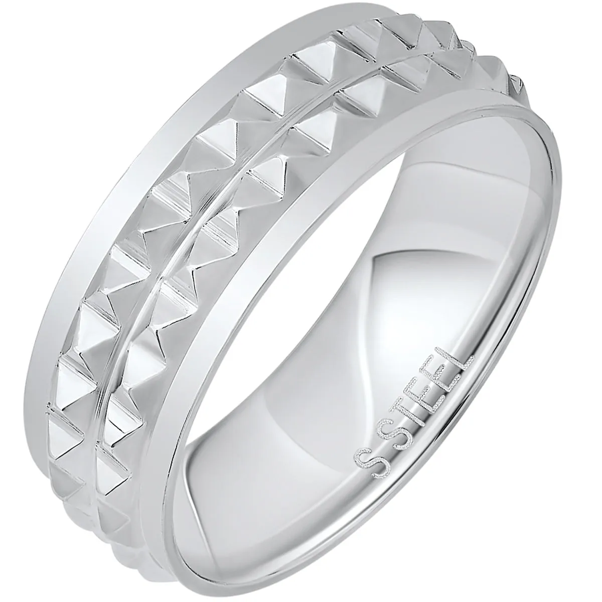 Stainless Steel Spike Band Ring sold by Zulily product image thumbnail 2