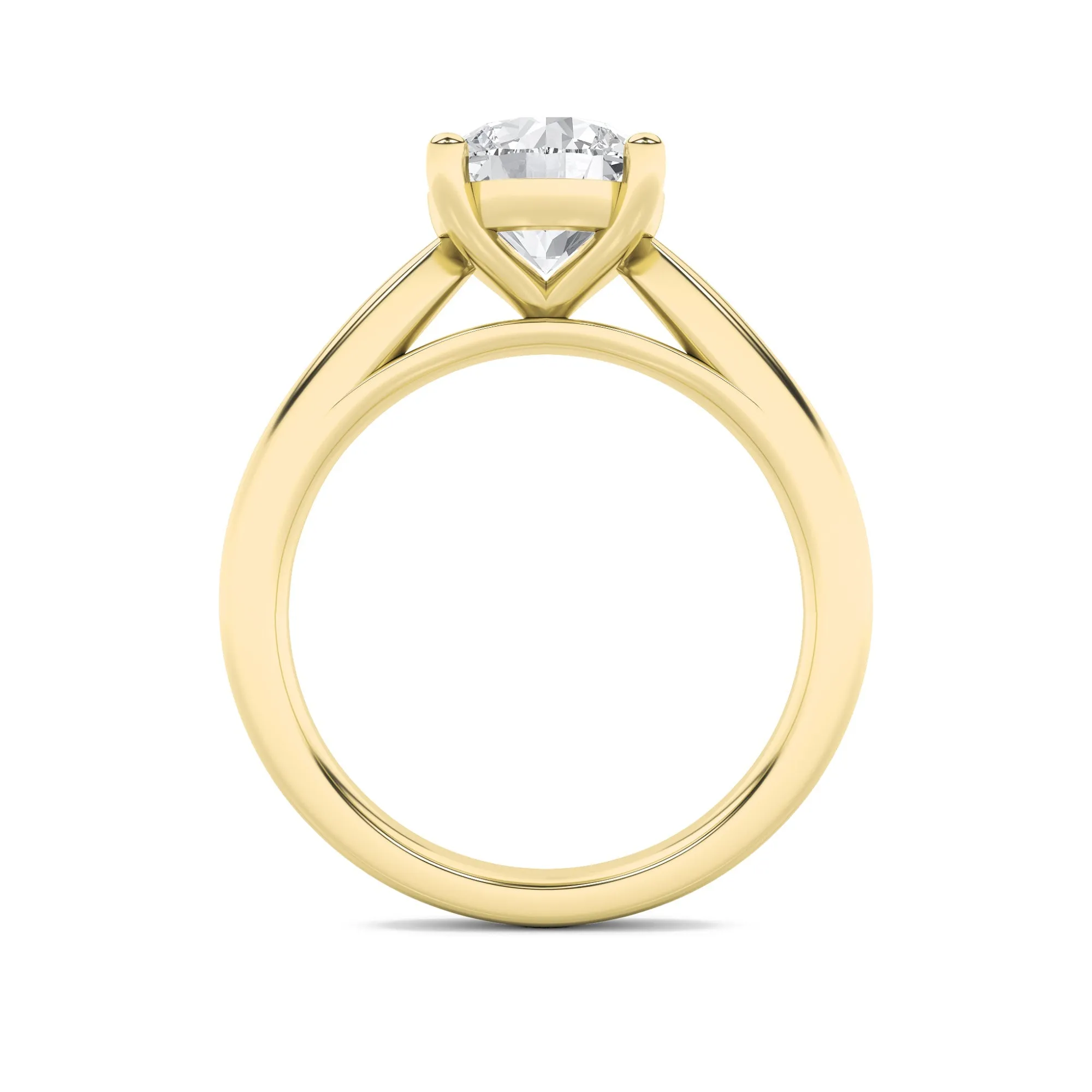 3Cttw Round Shaped Lab Grown Diamond (F/VS) Classic Shank Solitaire Engagement Ring in 14K Gold sold by Zulily product image thumbnail 4