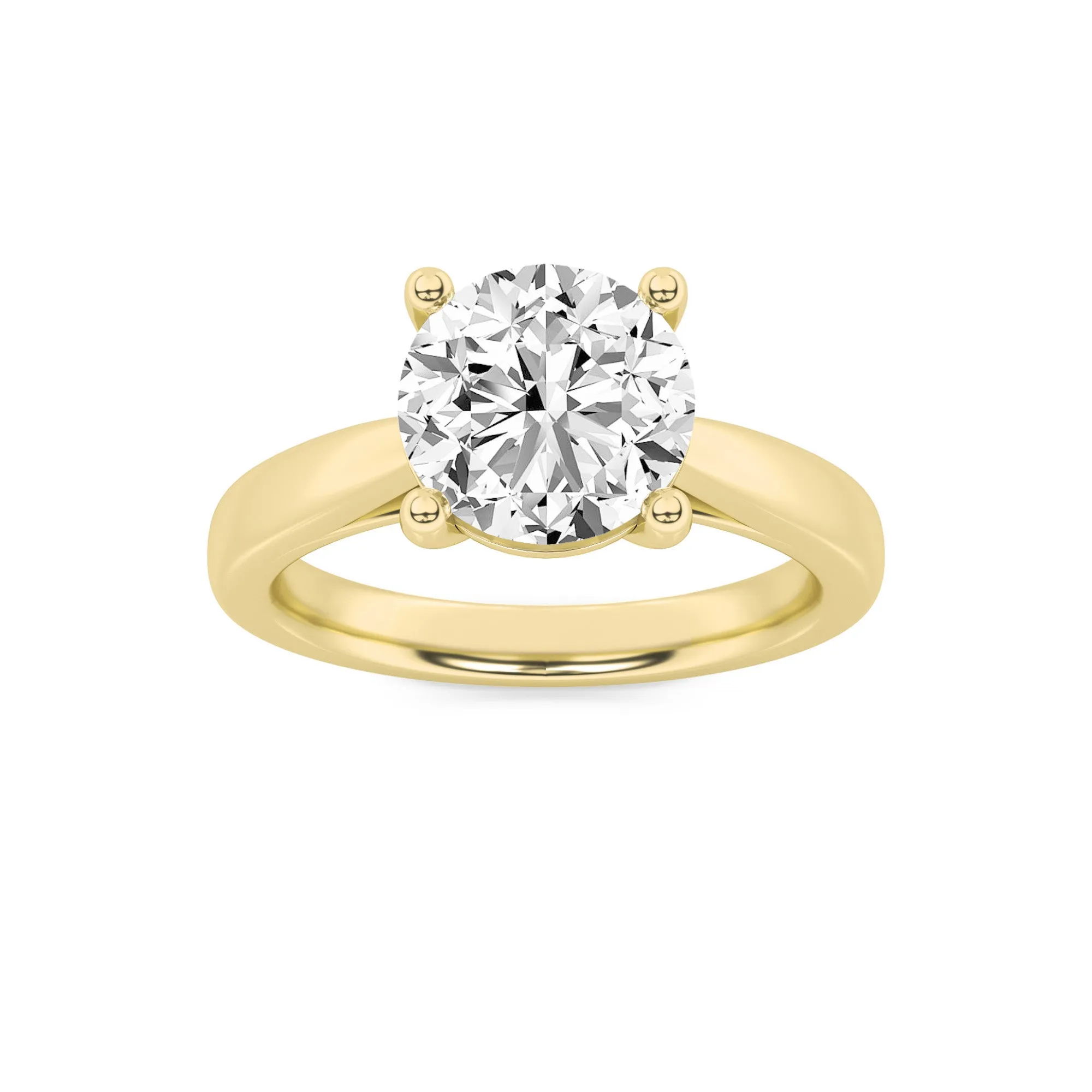 3Cttw Round Shaped Lab Grown Diamond (F/VS) Classic Shank Solitaire Engagement Ring in 14K Gold sold by Zulily