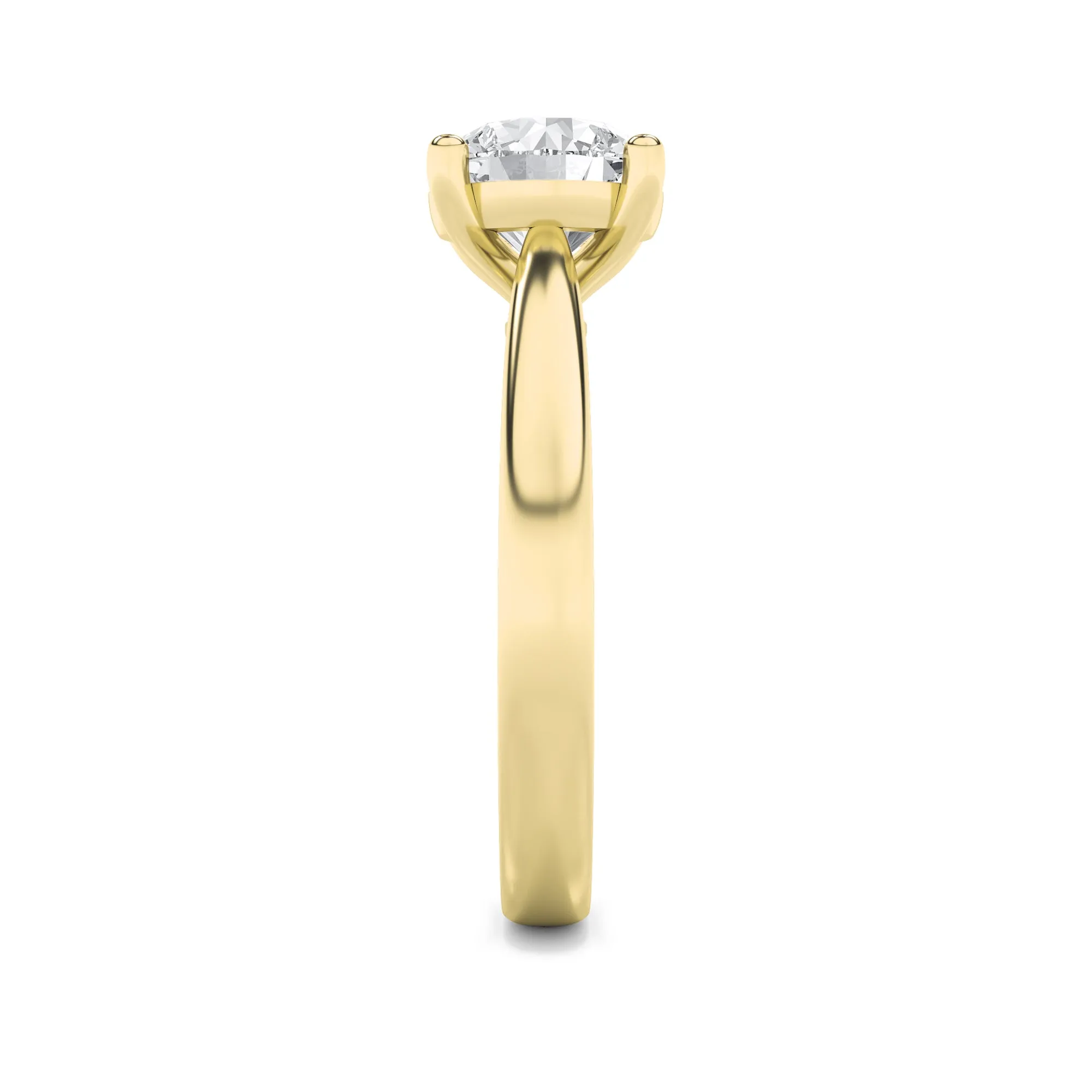 3Cttw Round Shaped Lab Grown Diamond (F/VS) Classic Shank Solitaire Engagement Ring in 14K Gold sold by Zulily product image thumbnail 5