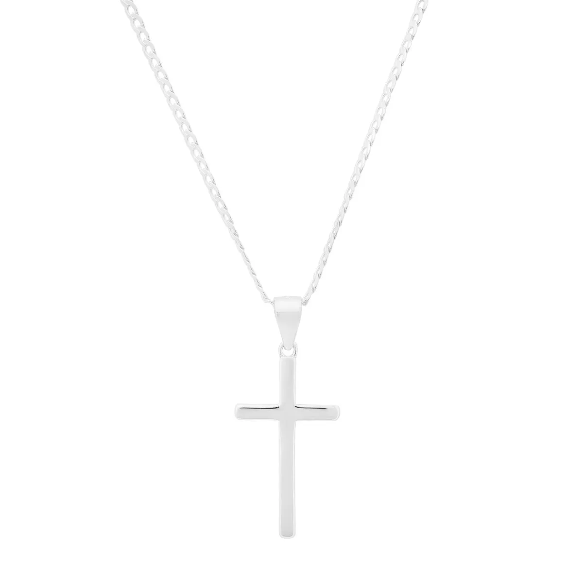Sterling Silver Rope Chain And Cross Pendant sold by Zulily product image thumbnail 2