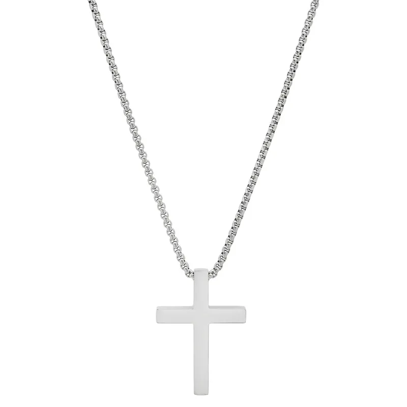 Stainless Steel Square Cross Pendant made by Zulily