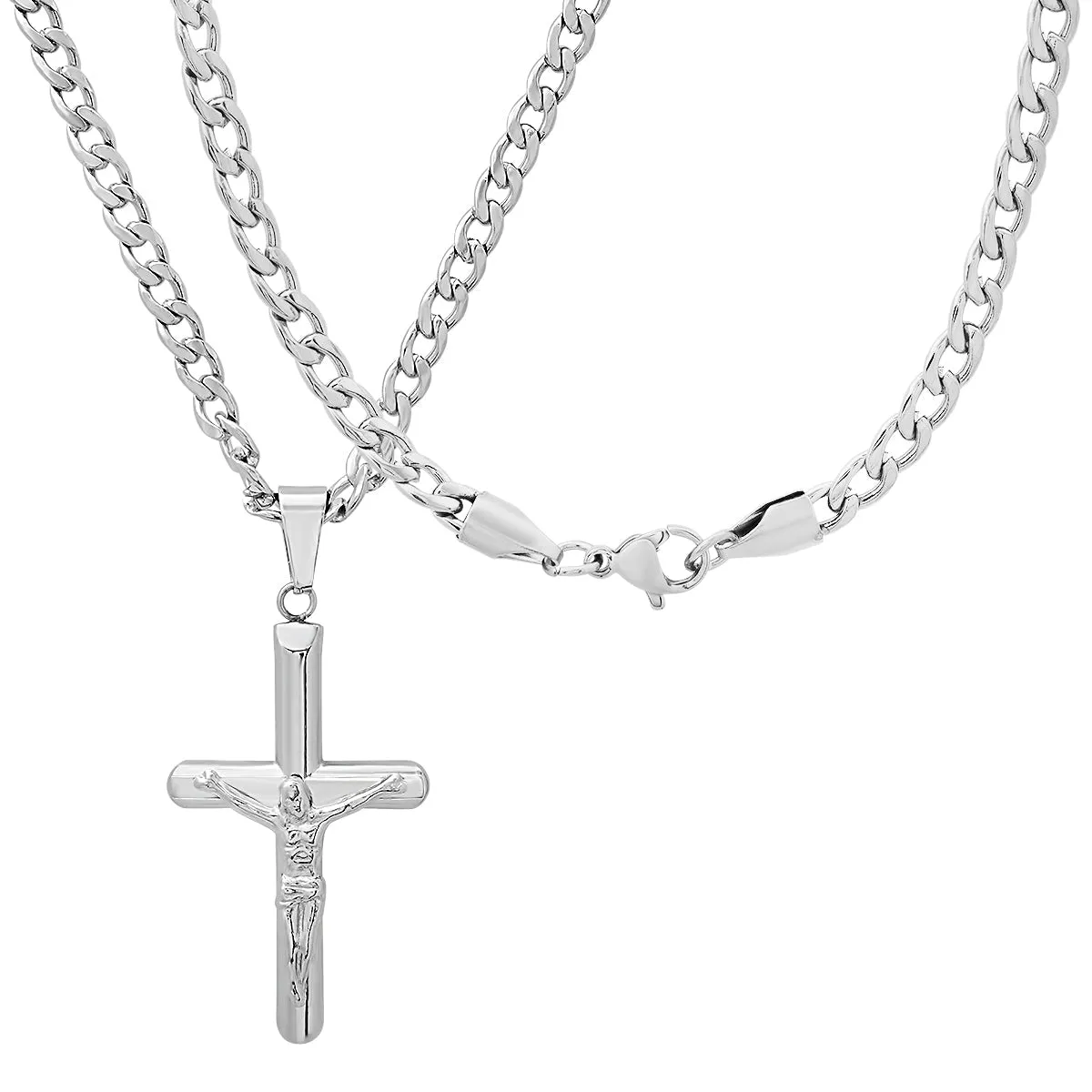 Stainless Steel Tube Crucifix Pendant sold by Zulily product image thumbnail 2
