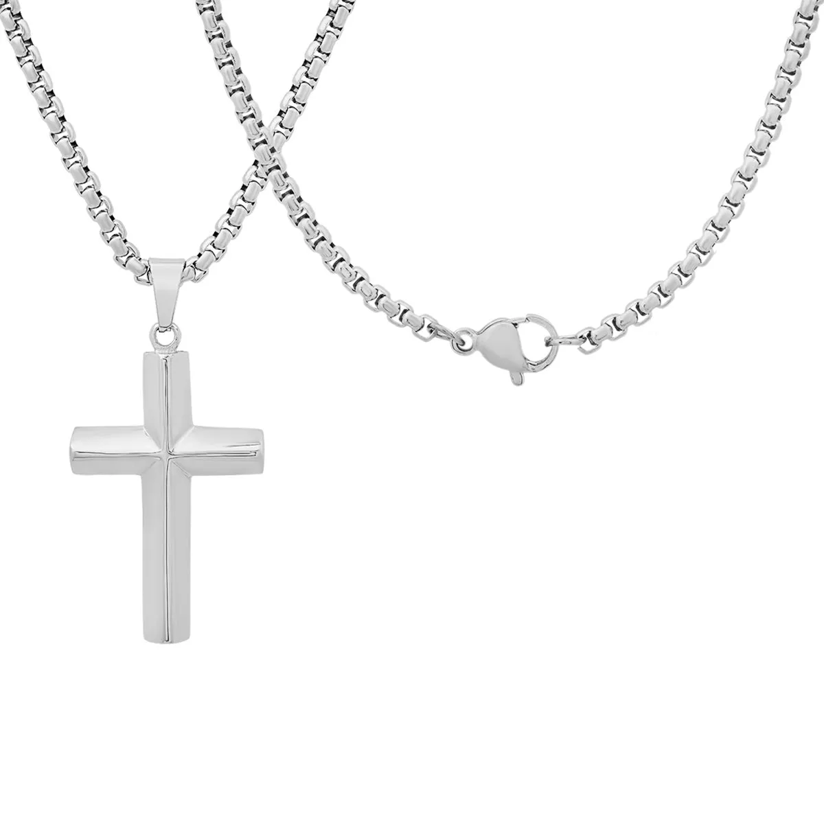 18K Gold Plated Stainless Steel Knife Edge Cross Pendant sold by Zulily product image thumbnail 5