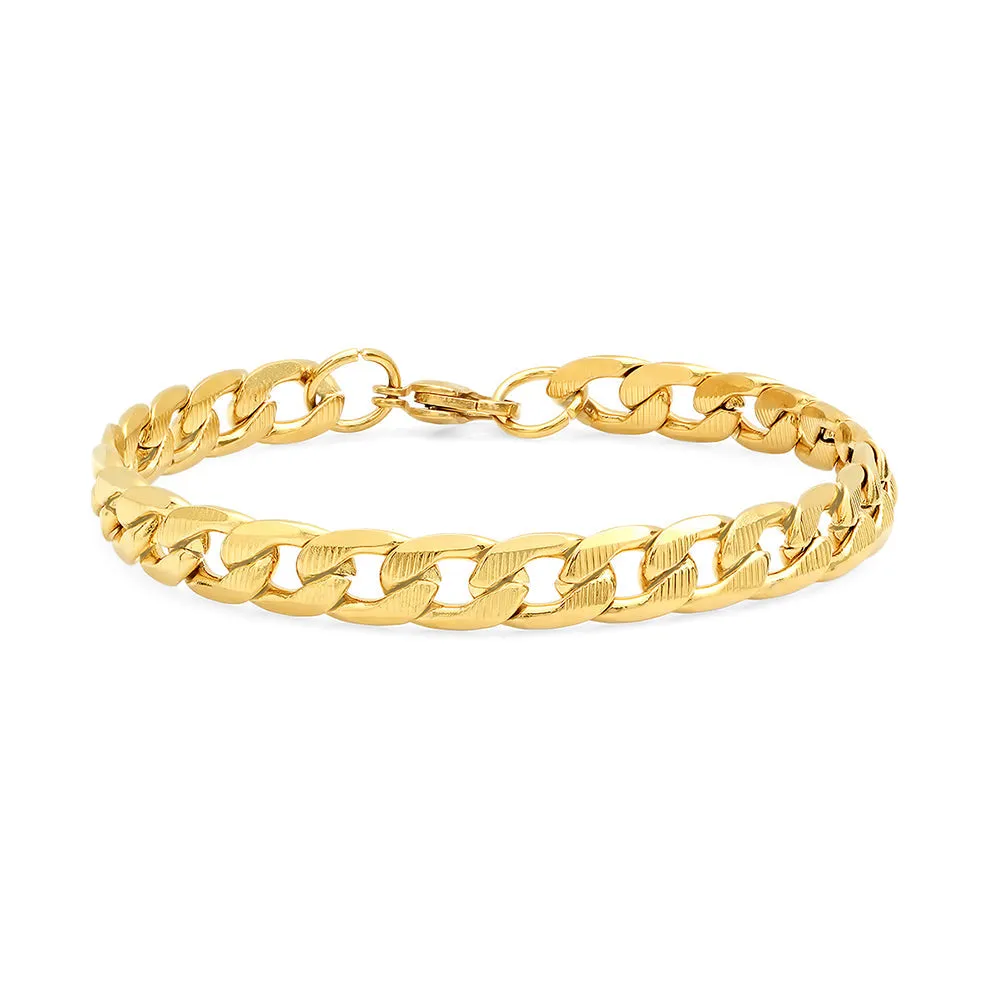 Classic Gold Cuban Link Bracelet sold by Zulily product image thumbnail 2