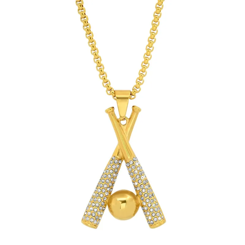 Clutch Bat & Ball Pendant Necklace made by Zulily