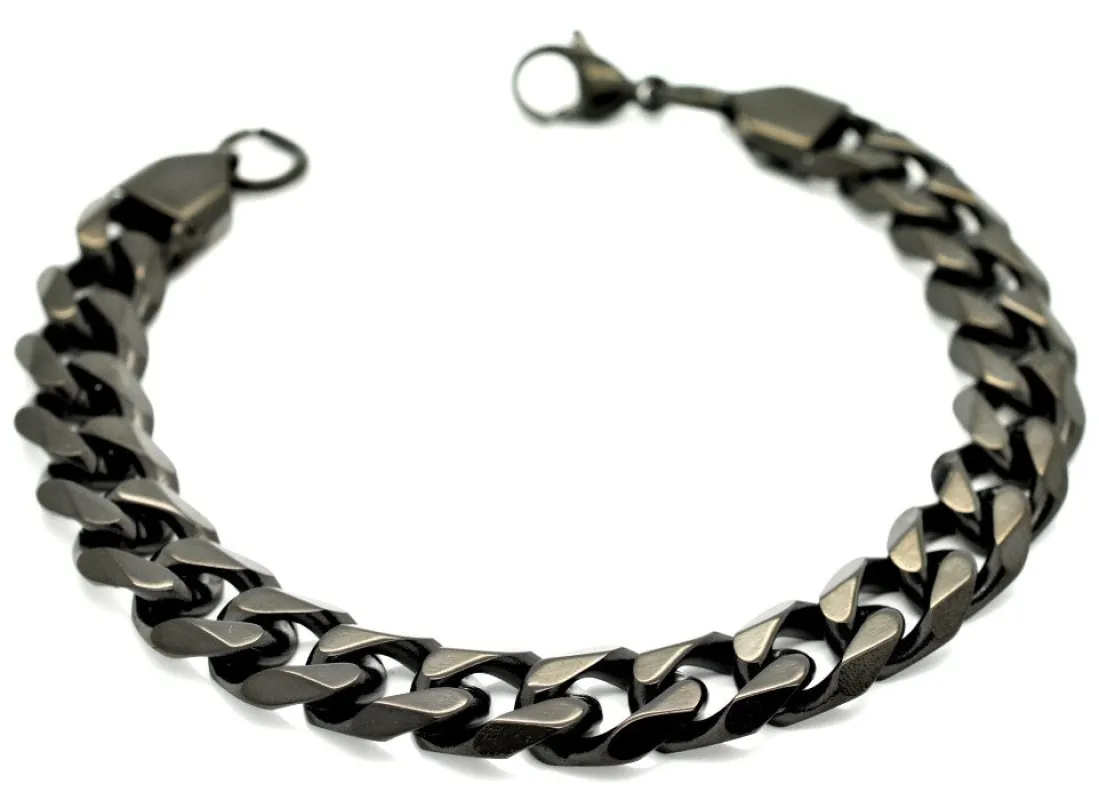 Black Cuban Link Bracelet made by Zulily