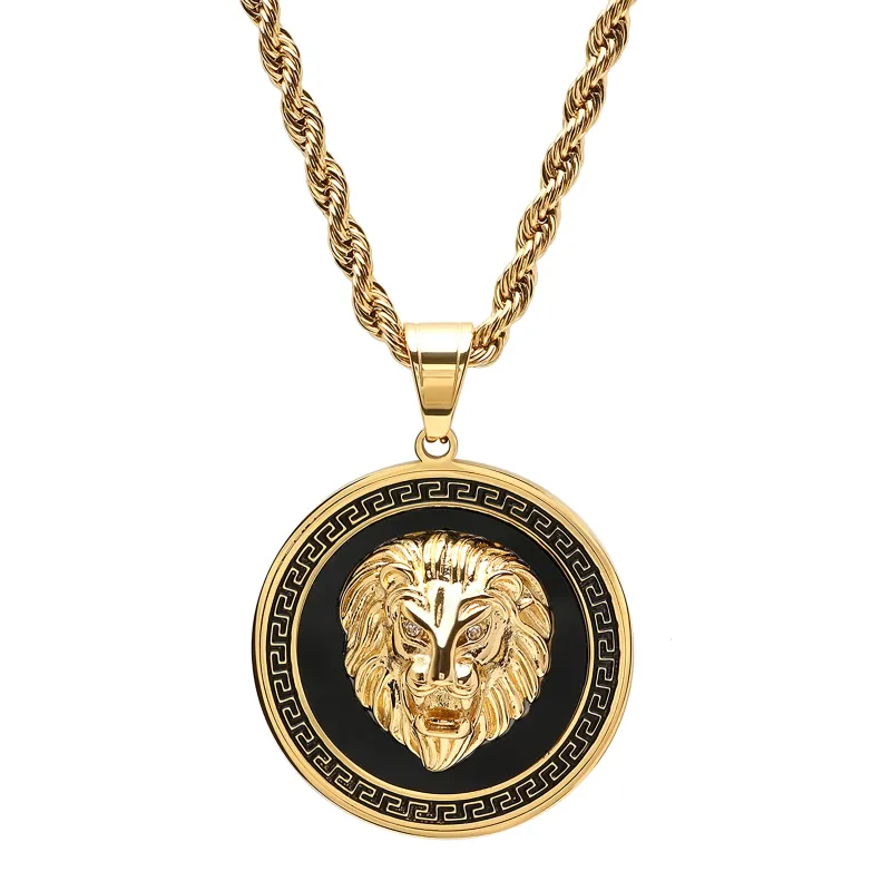 Regal Lion Medallion Necklace made by Zulily