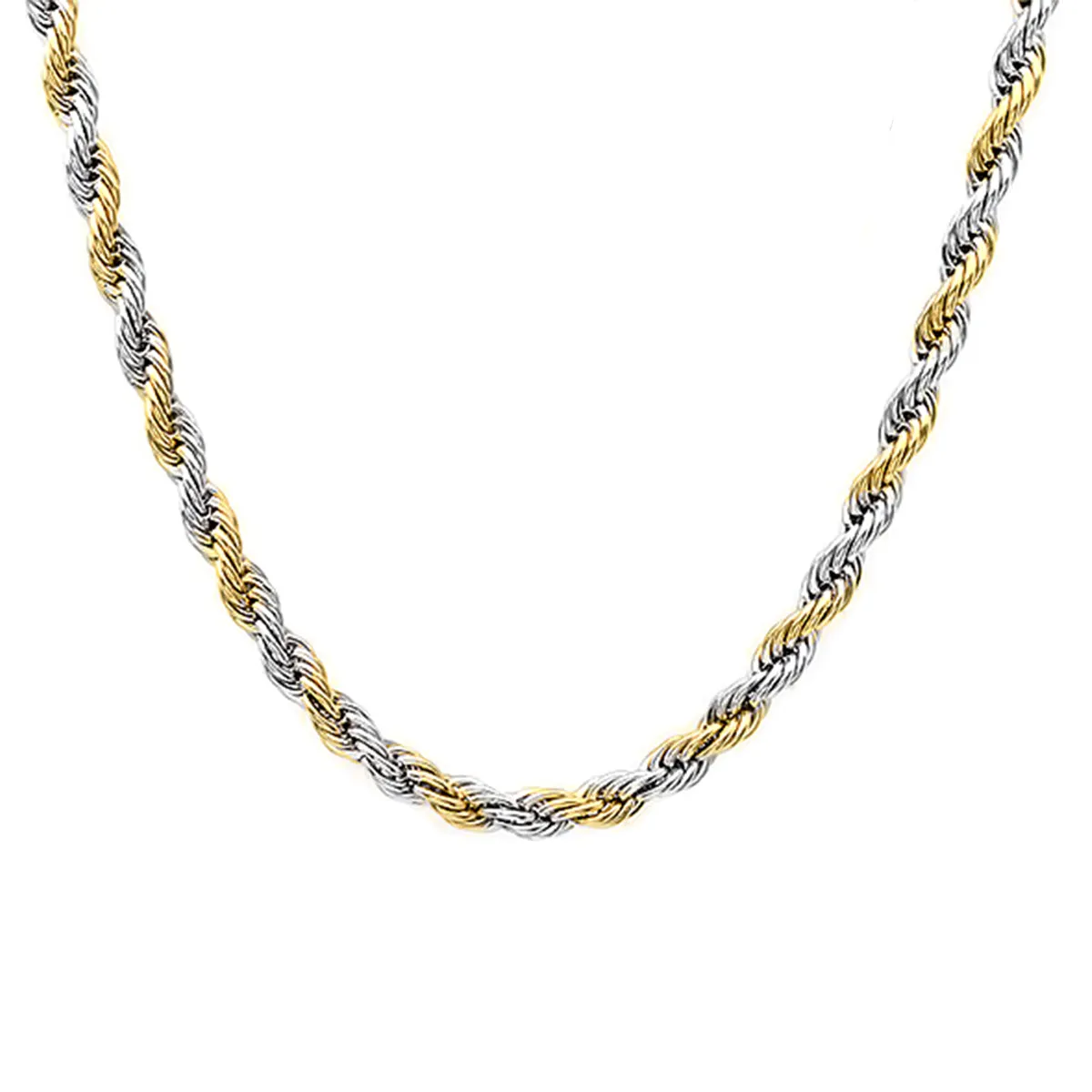 Two-Tone Rope Chain Necklace sold by Zulily product image thumbnail 3