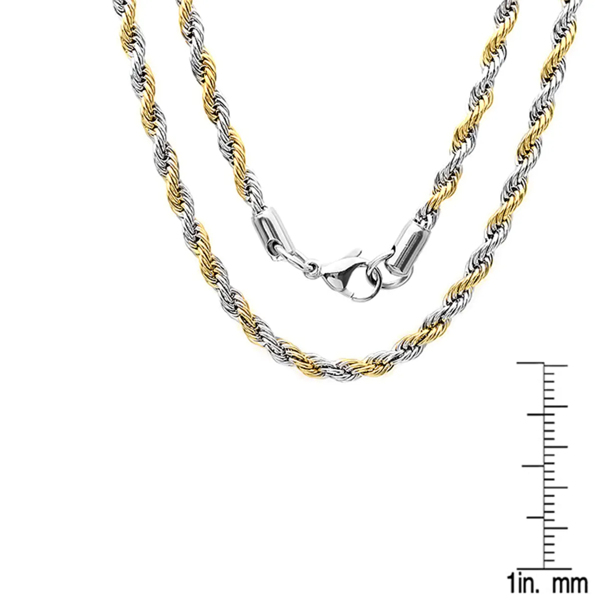 Two-Tone Rope Chain Necklace sold by Zulily product image thumbnail 4