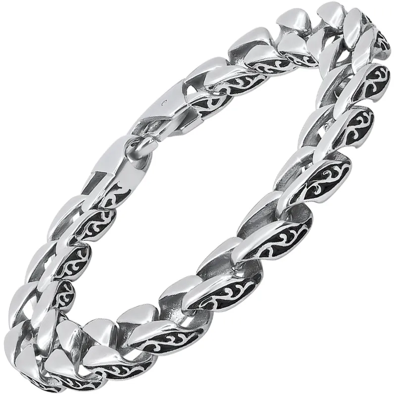 Iron Vortex Etched Link Bracelet made by Zulily