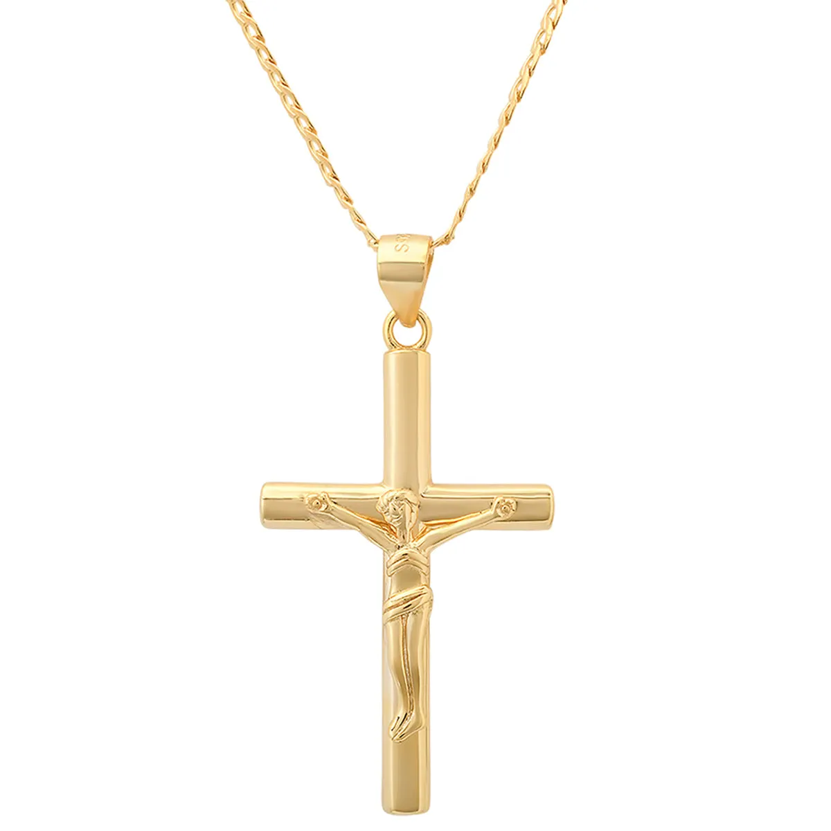 Gold Crucifix Pendant Necklace sold by Zulily product image thumbnail 5