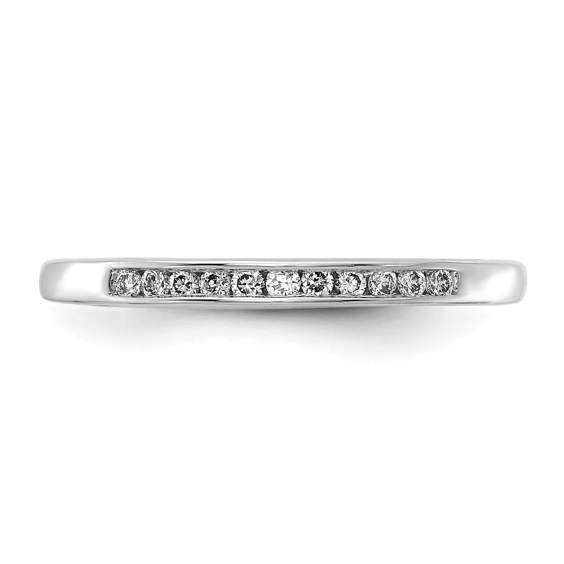 0.10 Ct Round Lab Grown Diamond Channel 14K White Gold Enhancer Band sold by Zulily product image thumbnail 5