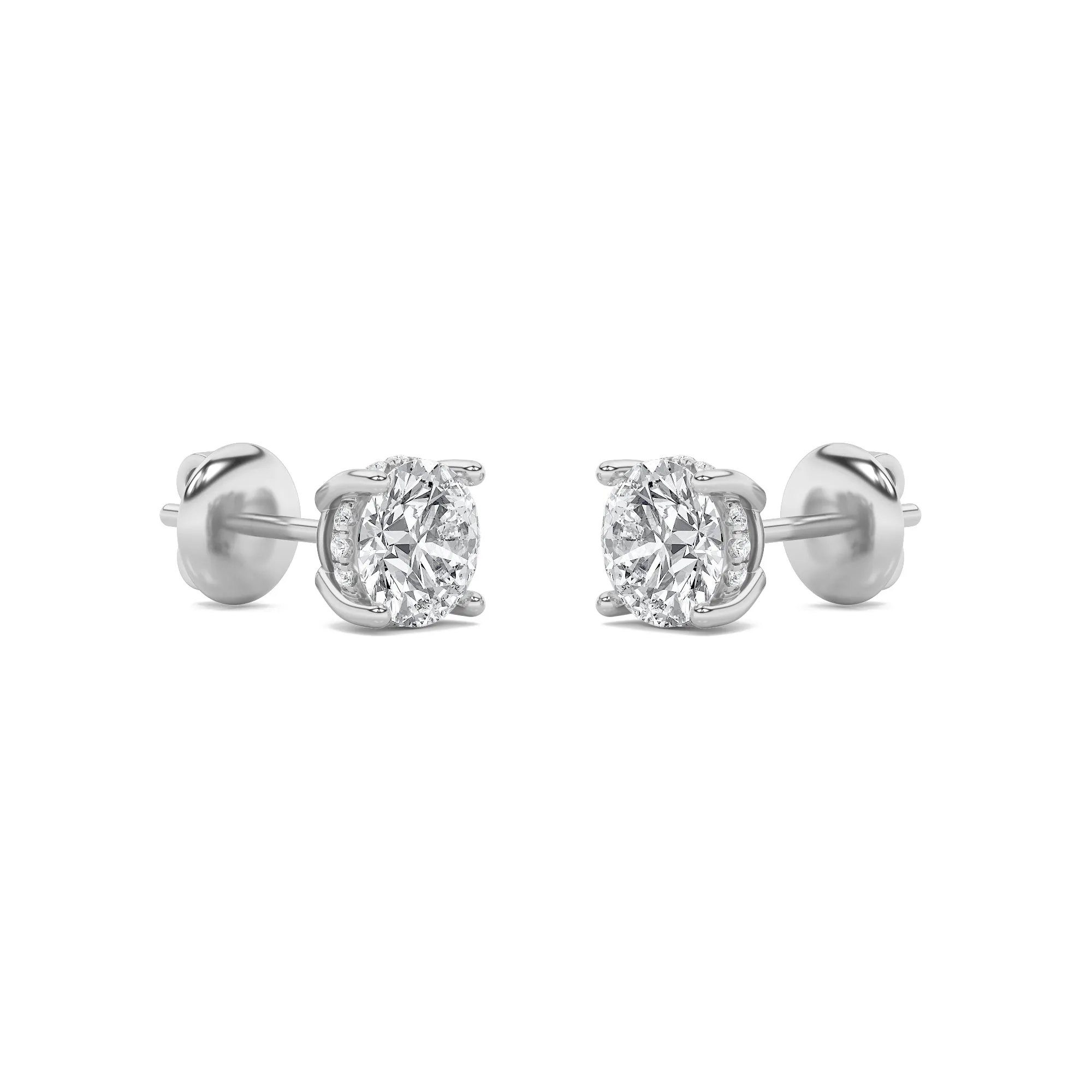 2Cttw Round Shaped Lab Grown Diamond (F/VS) HiddenHalo Stud Earrings in 14K Gold sold by Zulily product image thumbnail 3
