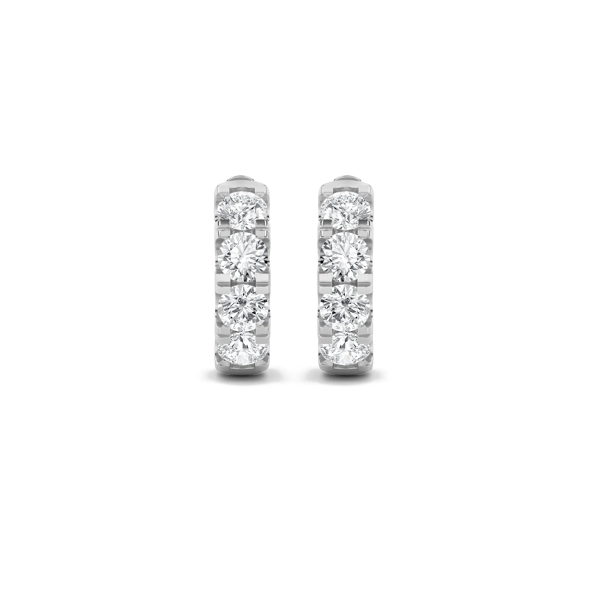 3Cttw Round Shaped Lab Grown Diamond (F/VS) Hoop Earrings in 14K Gold sold by Zulily product image thumbnail 4