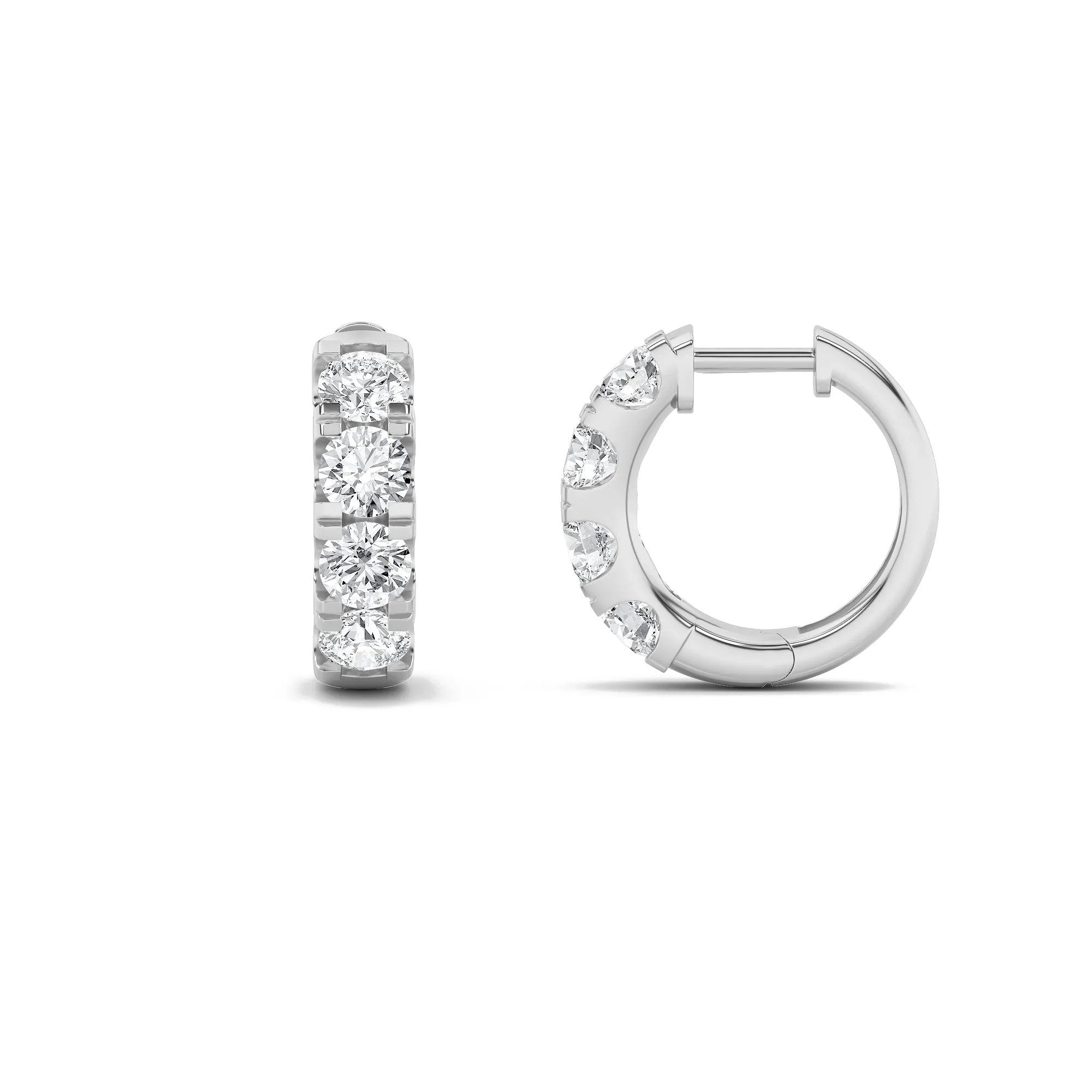 3Cttw Round Shaped Lab Grown Diamond (F/VS) Hoop Earrings in 14K Gold sold by Zulily