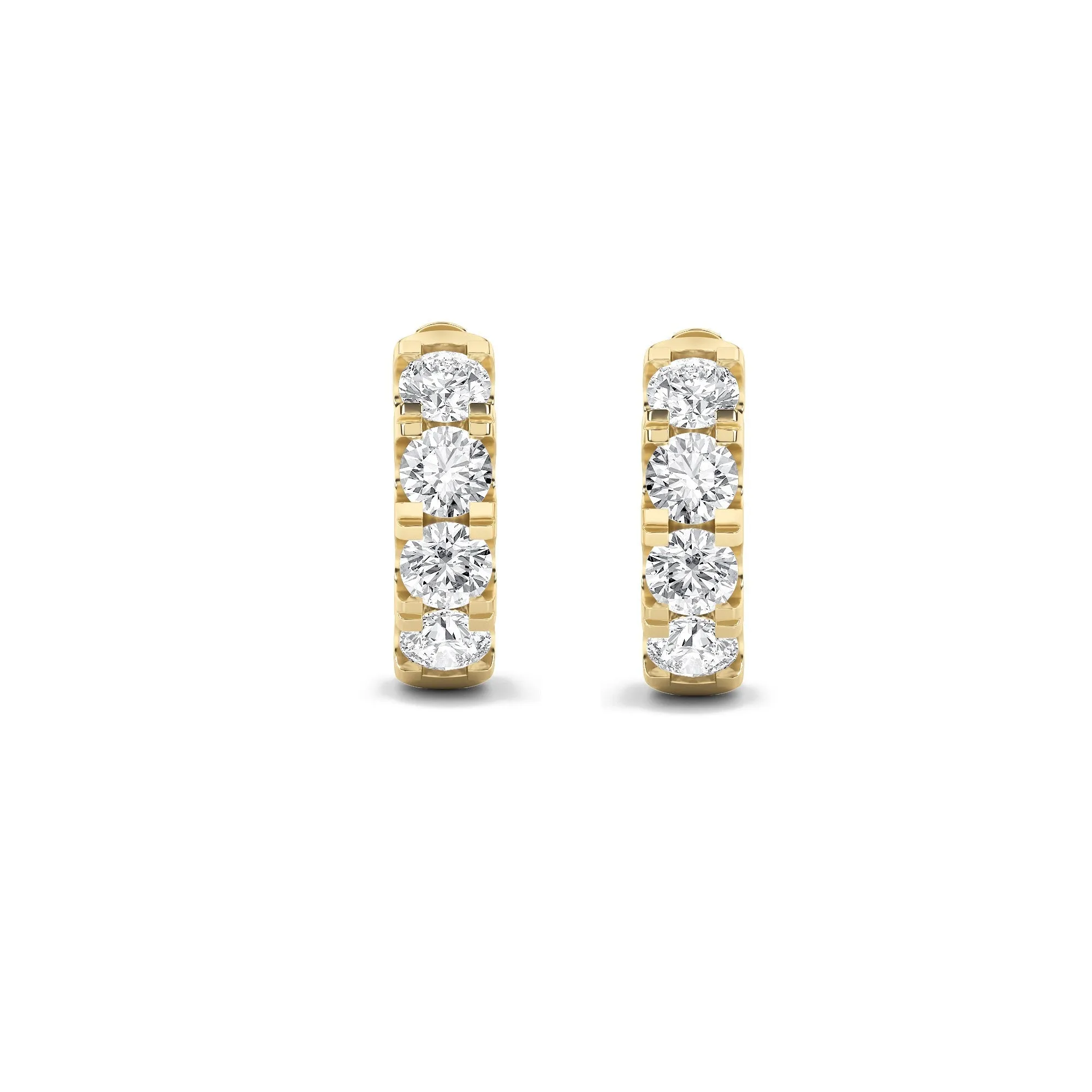 3Cttw Round Shaped Lab Grown Diamond (F/VS) Hoop Earrings in 14K Gold sold by Zulily product image thumbnail 4