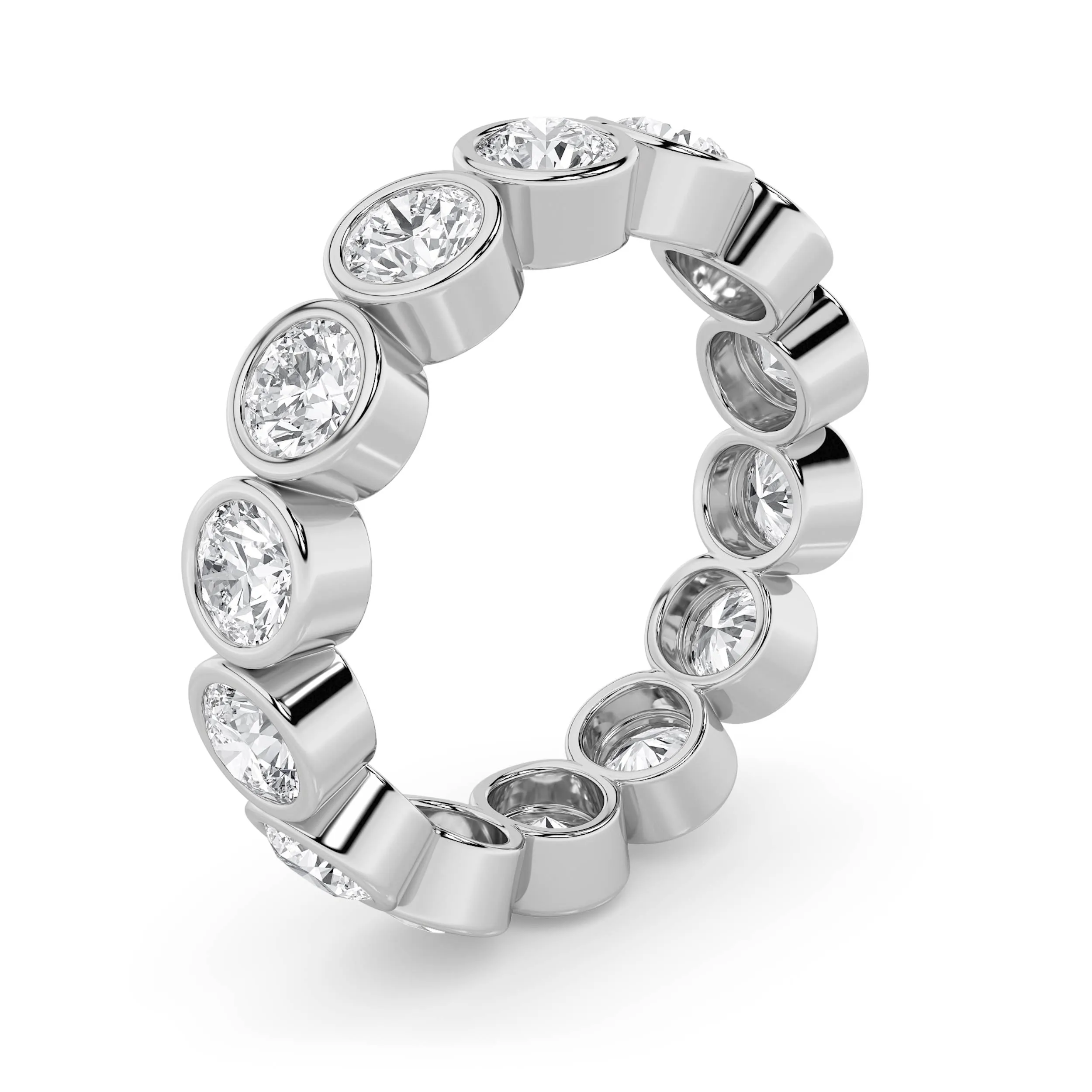 3.5Cttw Round Shaped Lab Grown Diamond (F/VS) Eternity Band Ring in 14K Gold sold by Zulily product image thumbnail 3