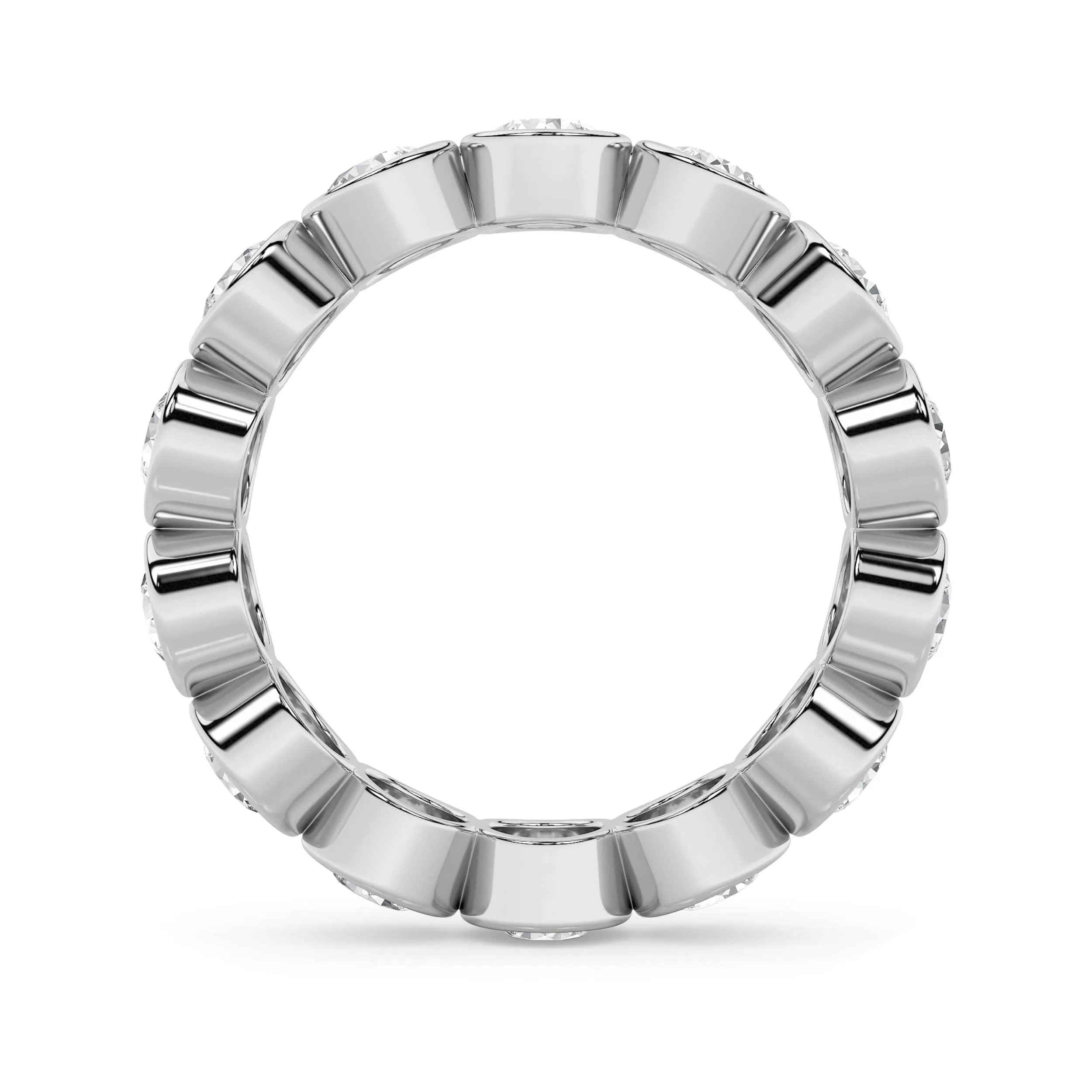 3.5Cttw Round Shaped Lab Grown Diamond (F/VS) Eternity Band Ring in 14K Gold sold by Zulily product image thumbnail 4