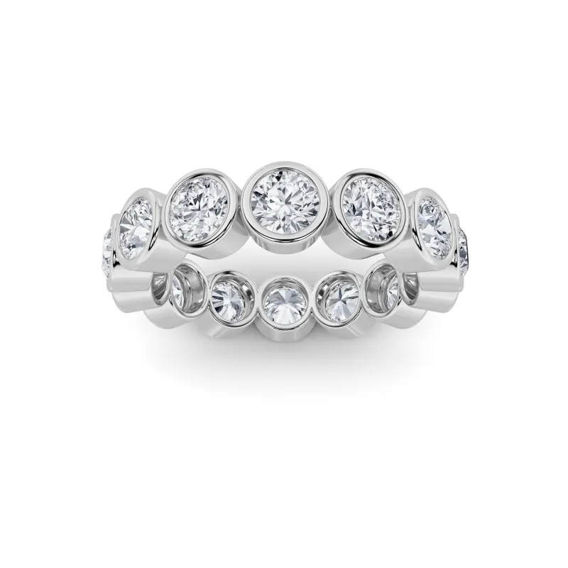 3.5Cttw Round Shaped Lab Grown Diamond (F/VS) Eternity Band Ring in 14K Gold made by Zulily