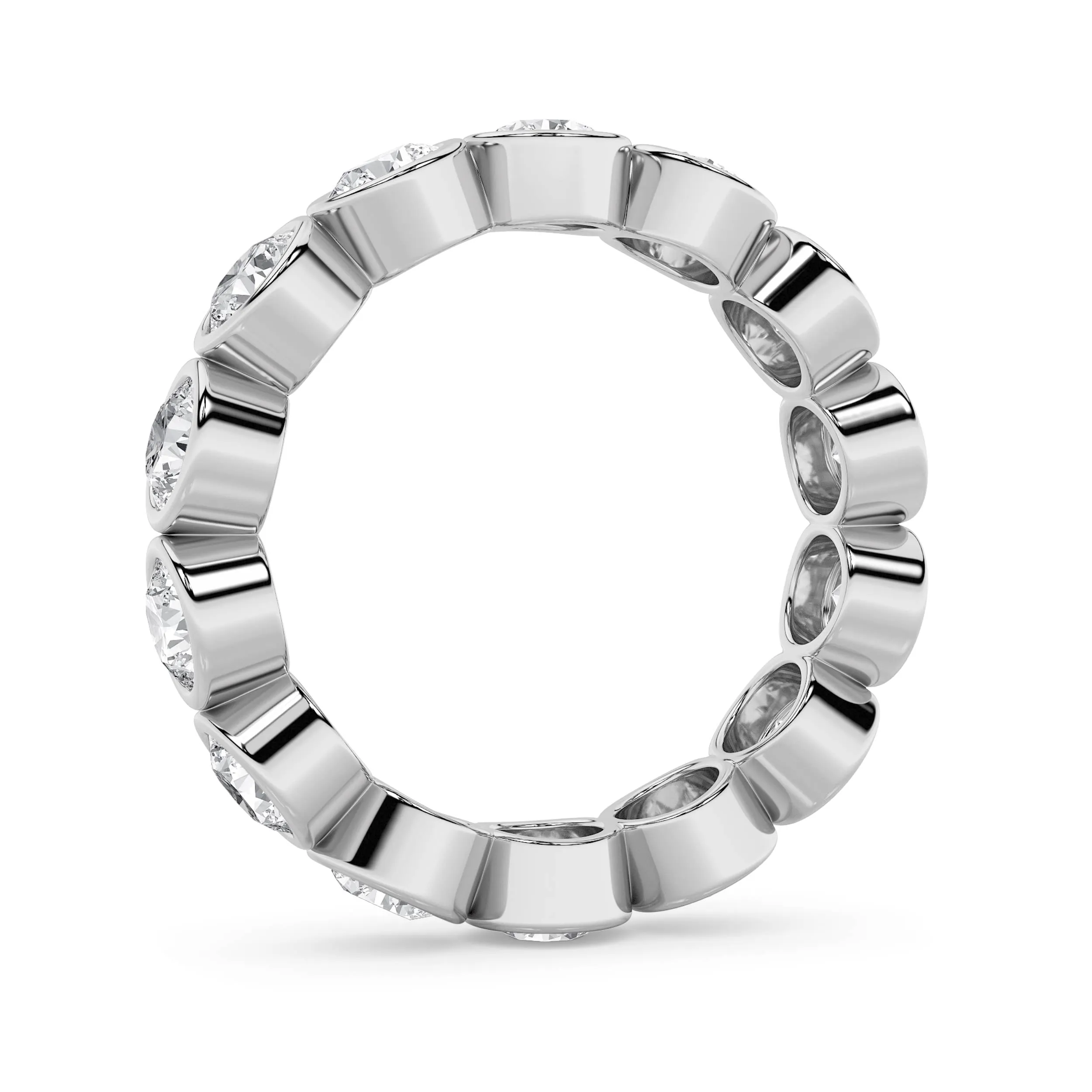 3.5Cttw Round Shaped Lab Grown Diamond (F/VS) Eternity Band Ring in 14K Gold sold by Zulily product image thumbnail 5
