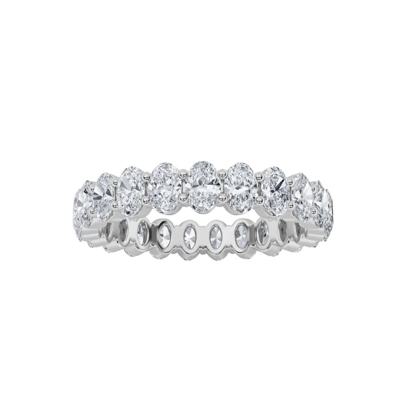 2.25Cttw Oval Shaped Lab Grown Diamond Split Prong Eternity Ring in 14K Gold (F/VS) made by Zulily