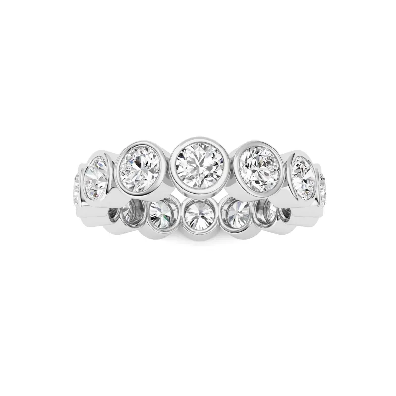 3.1Cttw Round Shaped Lab Grown Diamond (F/VS) Eternity Band Ring in 14K Gold made by Zulily