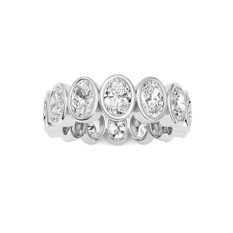 3.5Cttw Oval Shaped Lab Grown Diamond (F/VS) Eternity Band Ring in 14K Gold made by Zulily