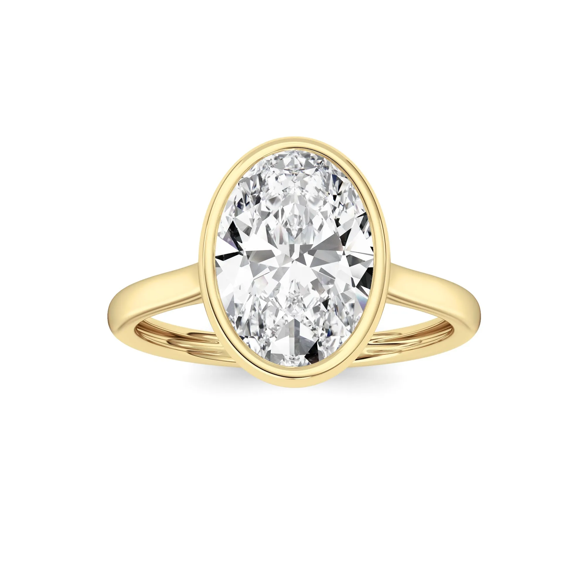 Oval Lab Grown Diamond (F/VS ) Solitaire Ring in 14K Gold sold by Zulily