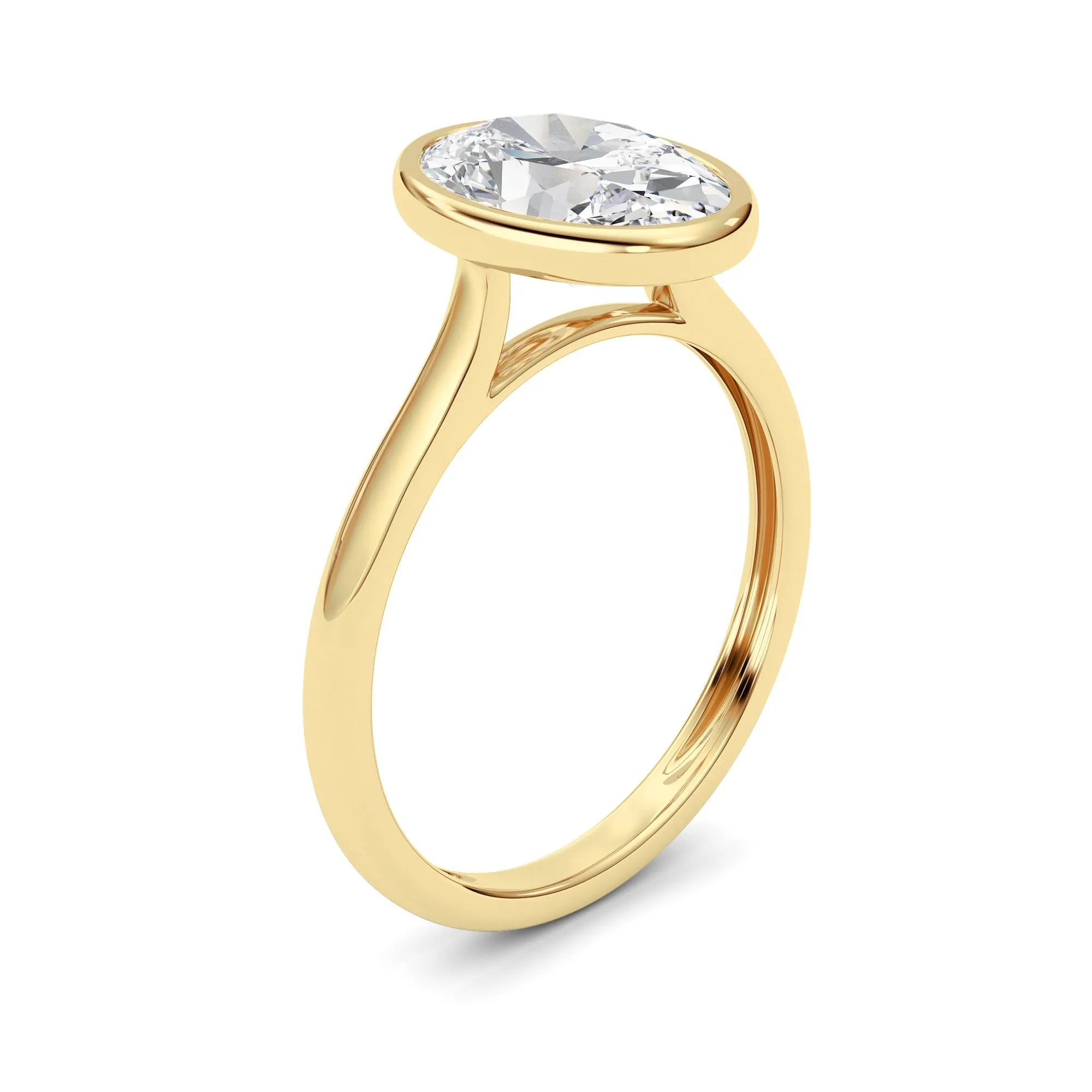 Oval Lab Grown Diamond (F/VS ) Solitaire Ring in 14K Gold sold by Zulily product image thumbnail 3