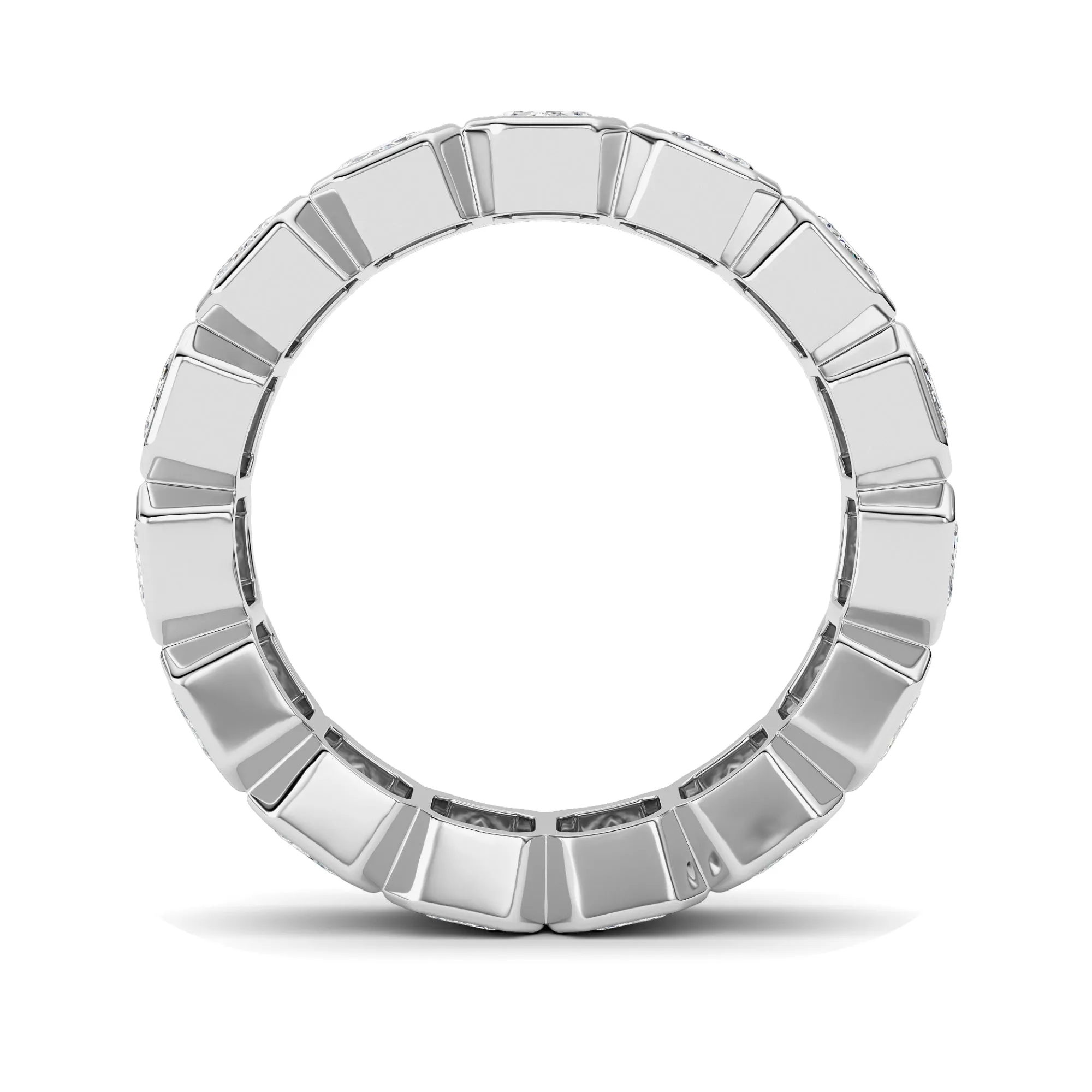 3.75Cttw Emerald Shaped Lab Grown Diamond (F/VS) Eternity Band Ring in 14K Gold sold by Zulily product image thumbnail 4