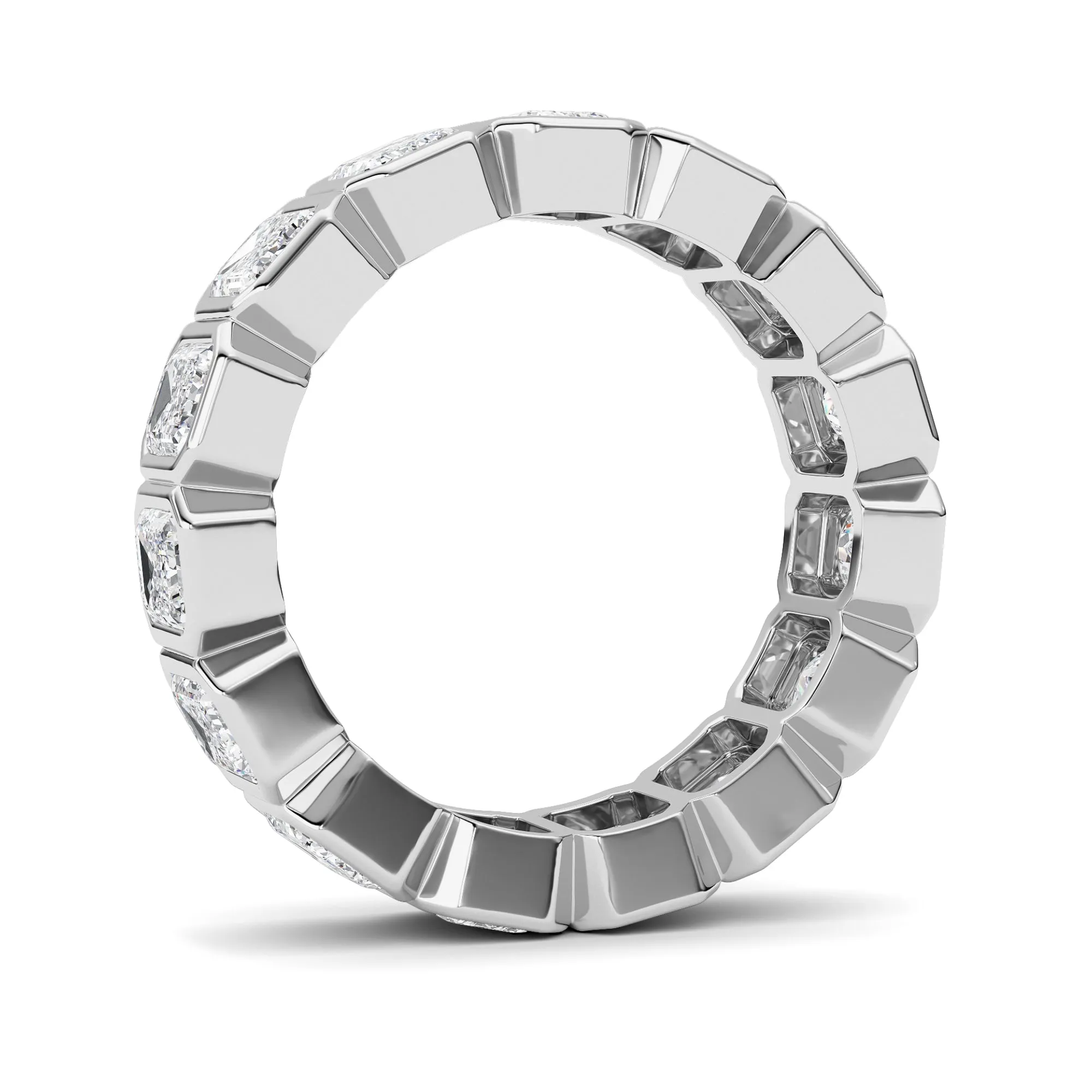 3.75Cttw Emerald Shaped Lab Grown Diamond (F/VS) Eternity Band Ring in 14K Gold sold by Zulily product image thumbnail 5