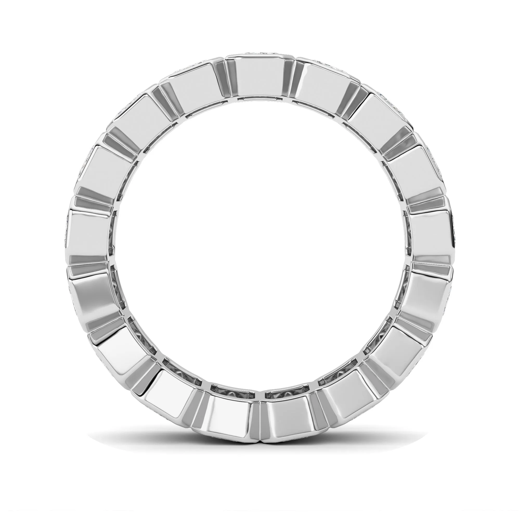 4.25Cttw Emerald Shaped Lab Grown Diamond (F/VS) Eternity Band Ring in 14K Gold sold by Zulily product image thumbnail 4