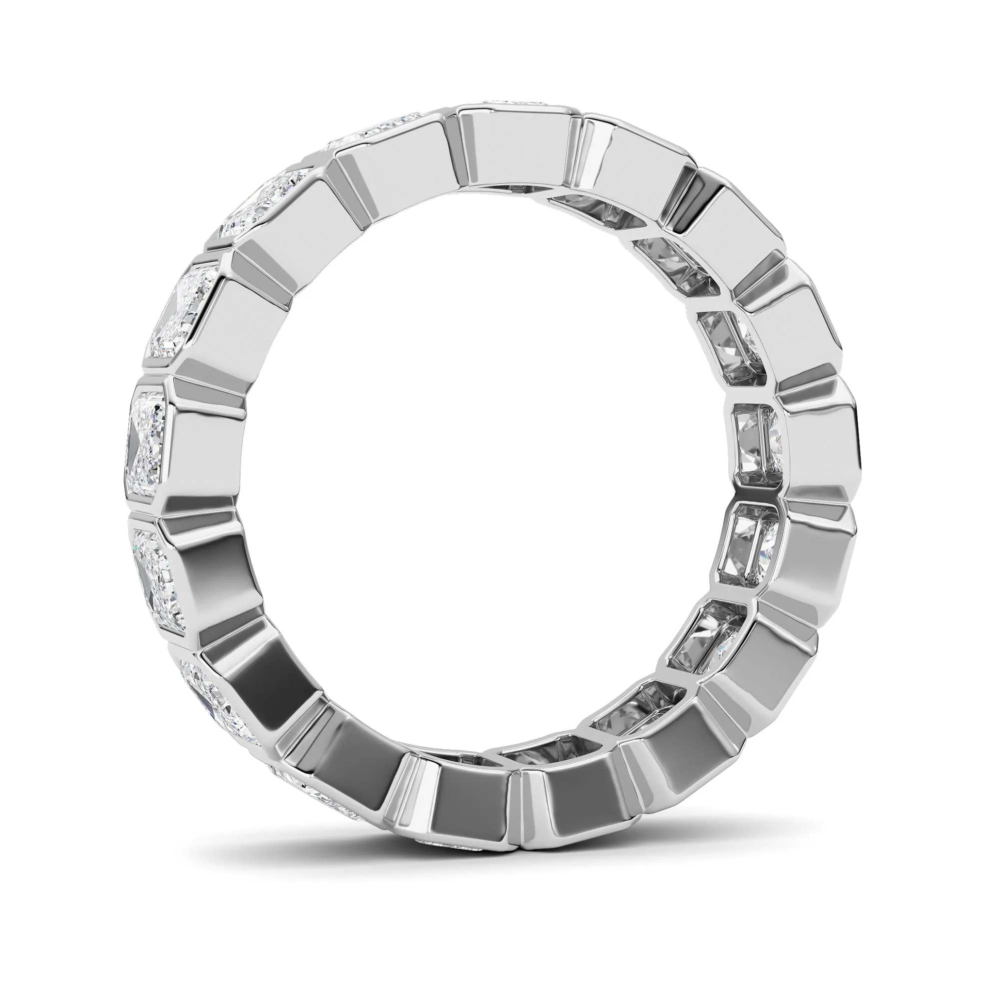 4.25Cttw Emerald Shaped Lab Grown Diamond (F/VS) Eternity Band Ring in 14K Gold sold by Zulily product image thumbnail 5