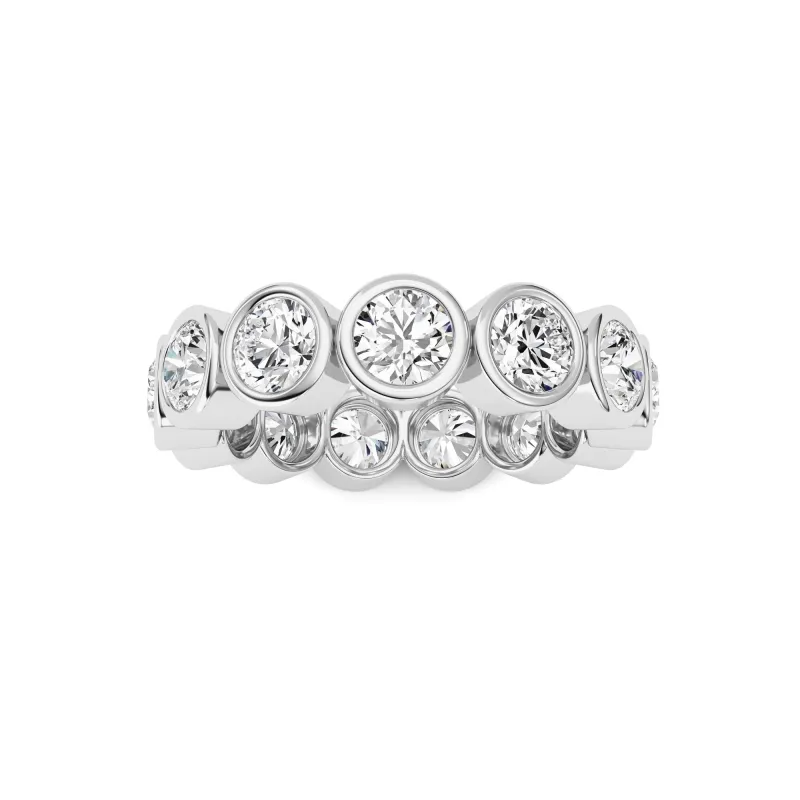 3.2Cttw Round Shaped Lab Grown Diamond (F/VS) Eternity Band Ring in 14K Gold made by Zulily
