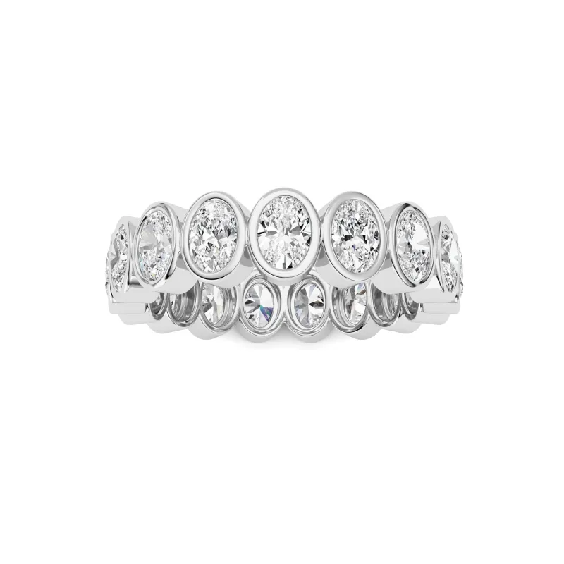 2.5Cttw Oval Shaped Lab Grown Diamond (F/VS) Eternity Band Ring in 14K Gold made by Zulily