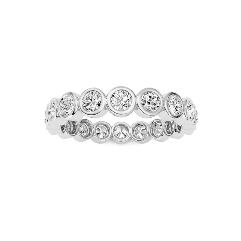 1.8Cttw Round Shaped Lab Grown Diamond (F/VS) Eternity Band Ring in 14K Gold made by Zulily