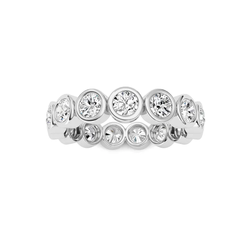 1.9Cttw Round Shaped Lab Grown Diamond (F/VS) Eternity Band Ring in 14K Gold made by Zulily