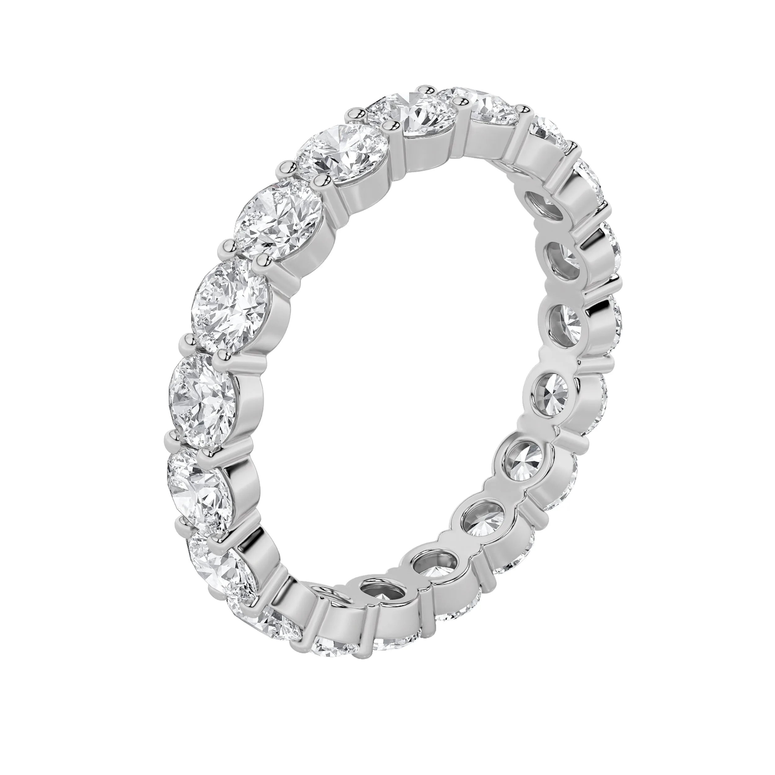 2.25Cttw Round Shaped Lab Grown Diamond Split Prong Eternity Ring in 14K Gold (F/VS) sold by Zulily product image thumbnail 3