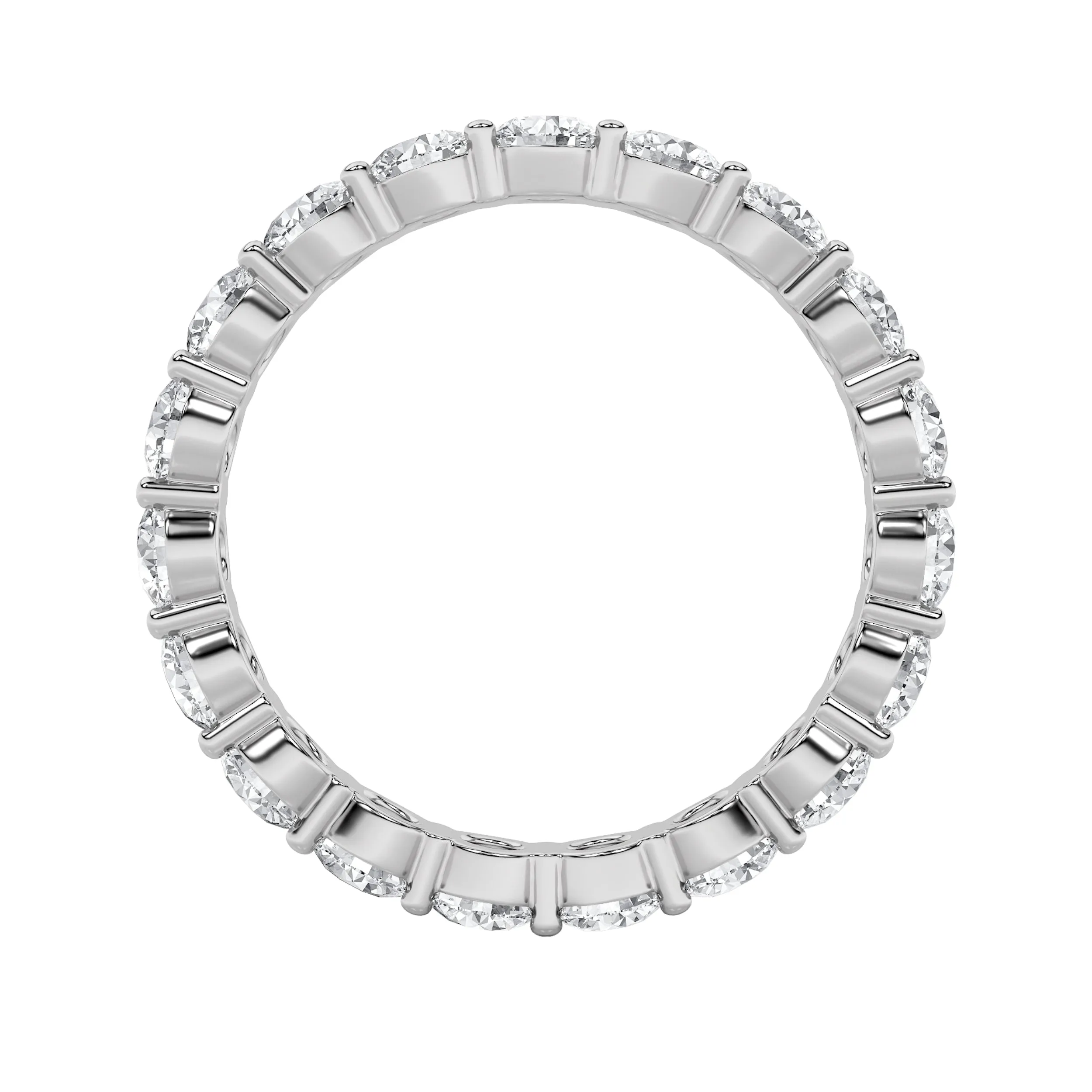 2.25Cttw Round Shaped Lab Grown Diamond Split Prong Eternity Ring in 14K Gold (F/VS) sold by Zulily product image thumbnail 4