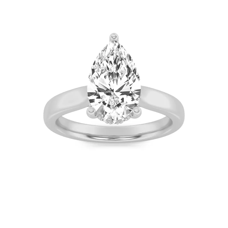 2Cttw Pear Shaped Lab Grown Diamond (F/VS) Hidden Halo Cathedral Shank Engagement Ring in 14K Gold made by Zulily