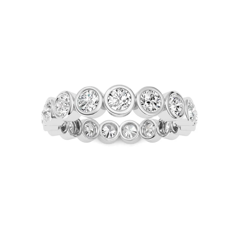 1.8Cttw Round Shaped Lab Grown Diamond (F/VS) Eternity Band Ring in 14K Gold made by Zulily