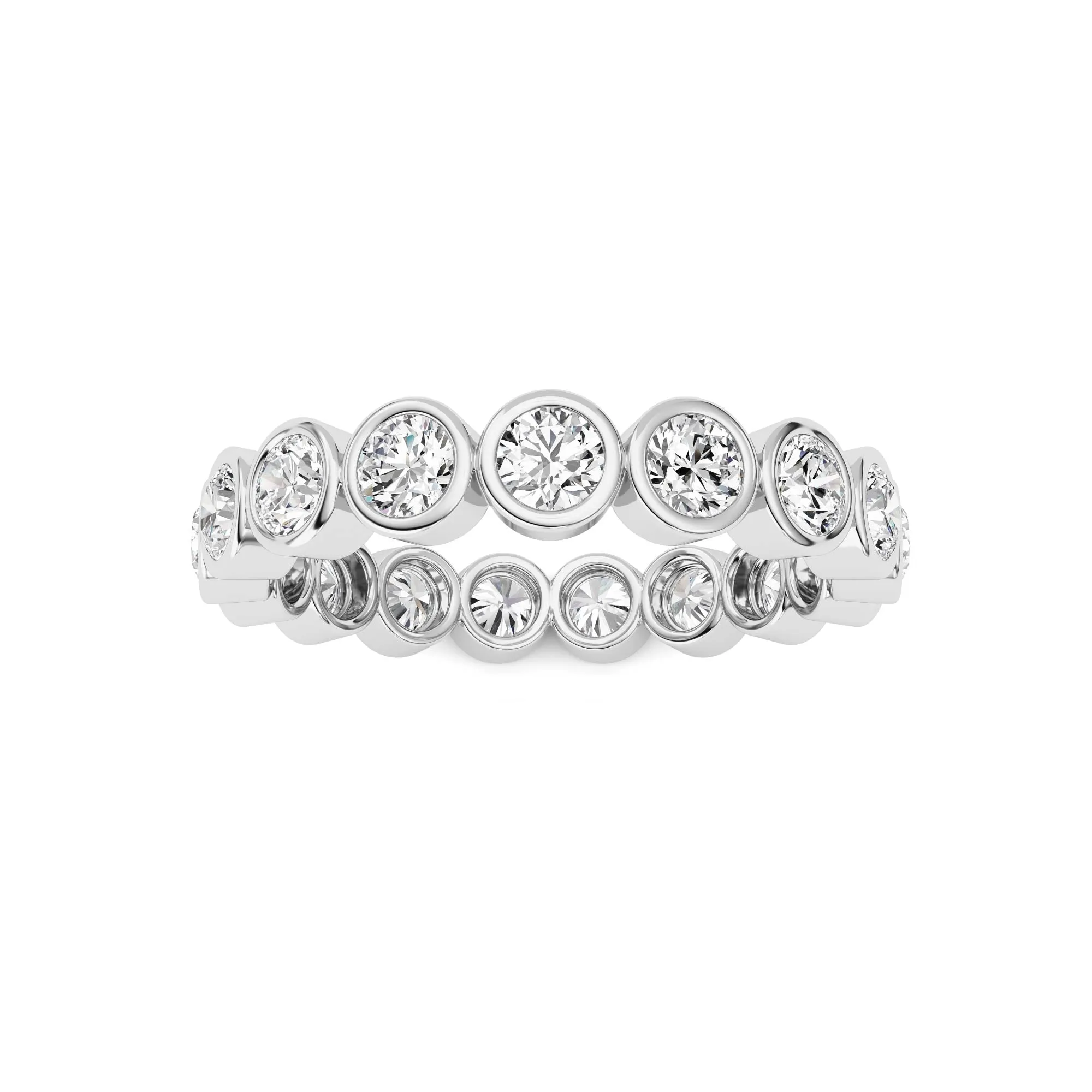 1.8Cttw Round Shaped Lab Grown Diamond (F/VS) Eternity Band Ring in 14K Gold sold by Zulily