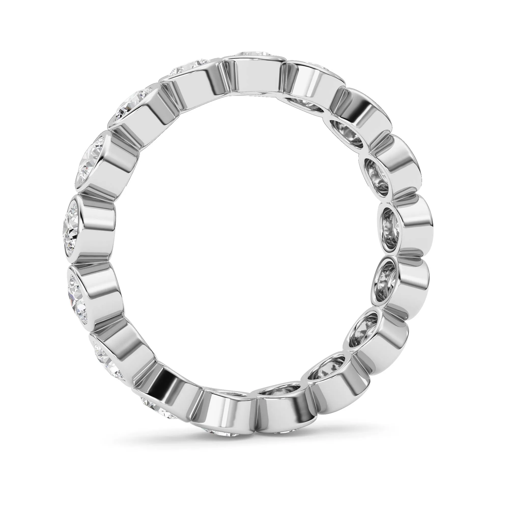 1.8Cttw Round Shaped Lab Grown Diamond (F/VS) Eternity Band Ring in 14K Gold sold by Zulily product image thumbnail 5