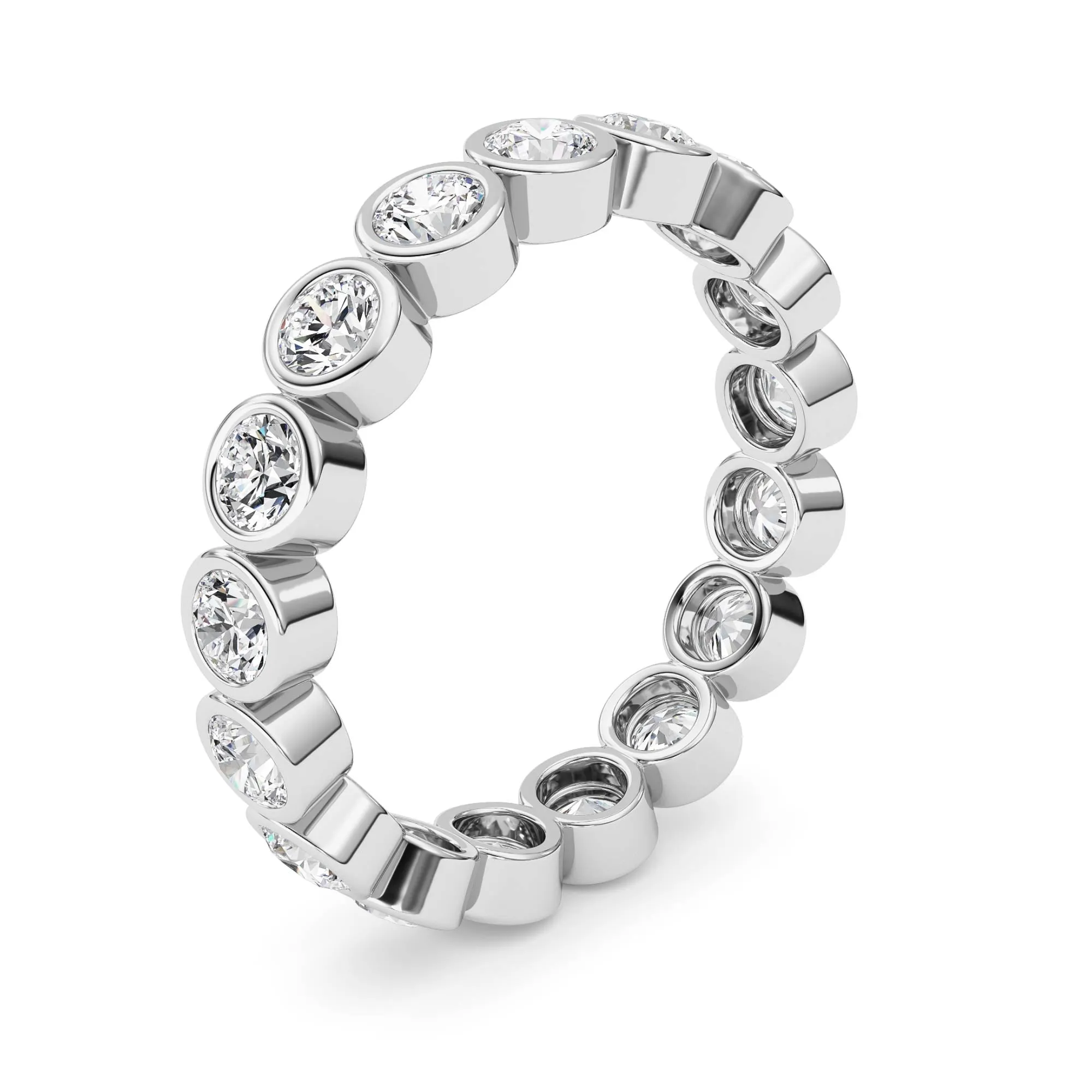 1.8Cttw Round Shaped Lab Grown Diamond (F/VS) Eternity Band Ring in 14K Gold sold by Zulily product image thumbnail 3